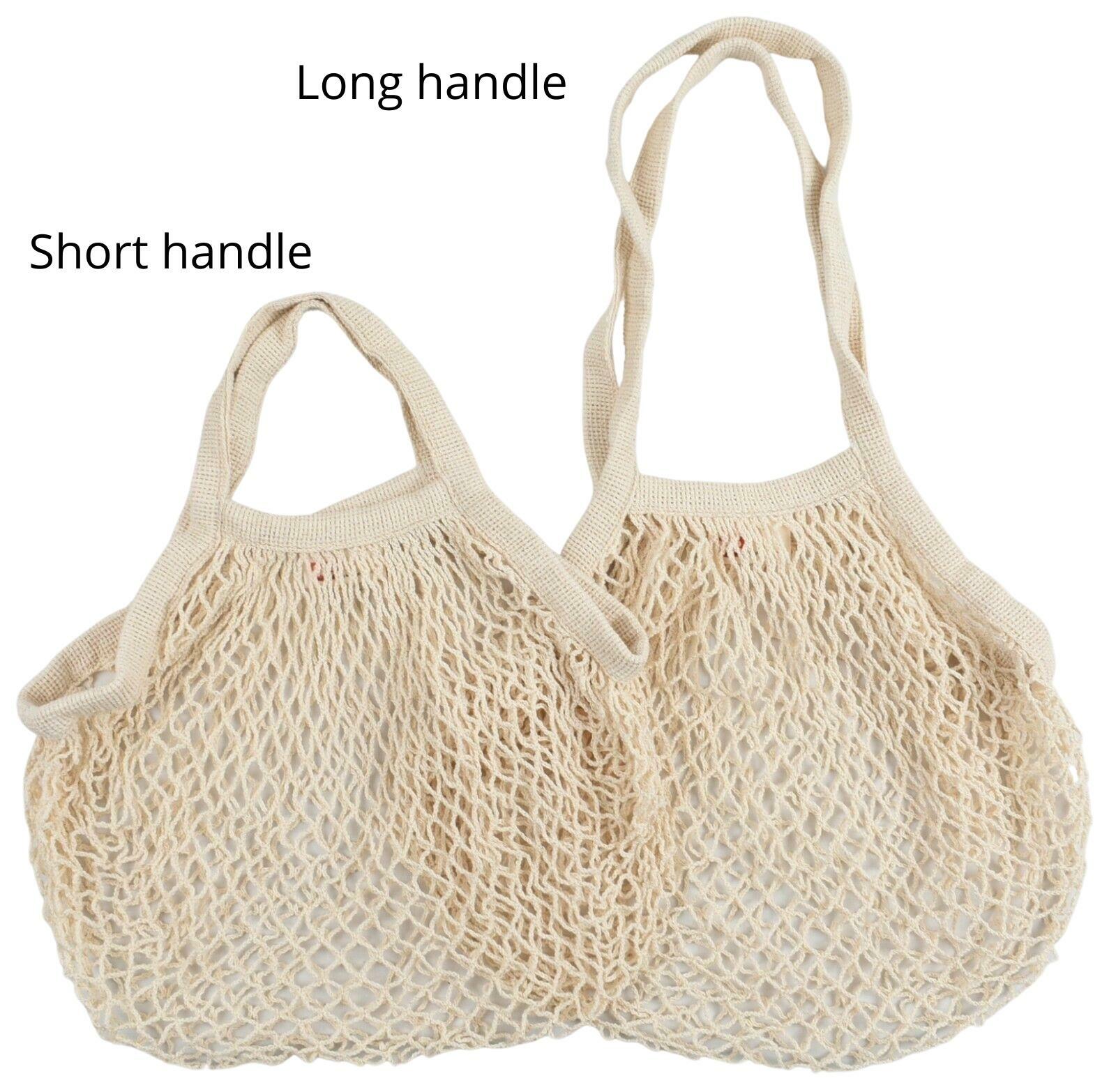 Job Lot 12 x Beige Reusable Mesh Cotton Fruit/Vegetable Shopping Bag - 33x33cm