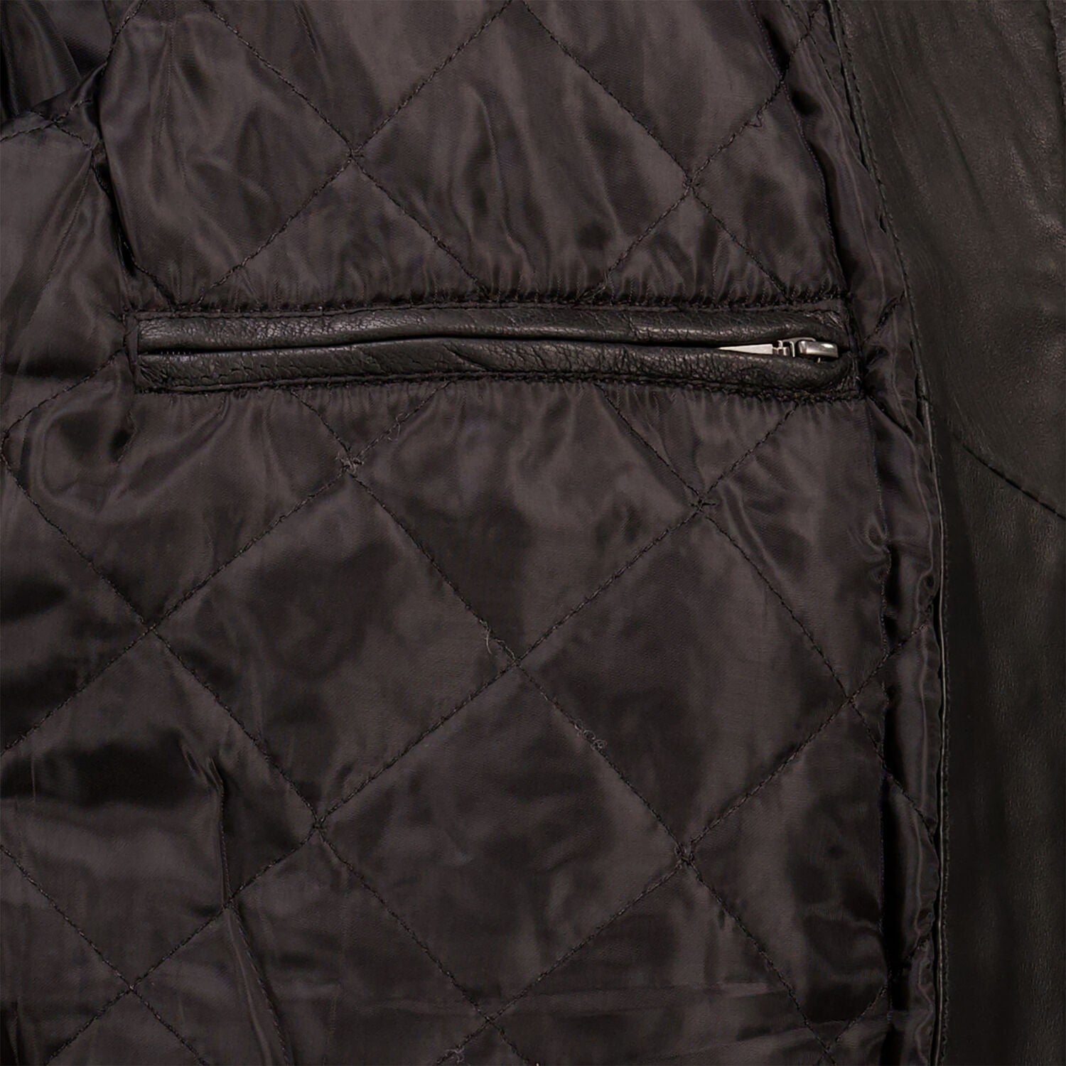 Mens Schott Black Collared Leather Bomber Jacket Size Medium RRP £380.00