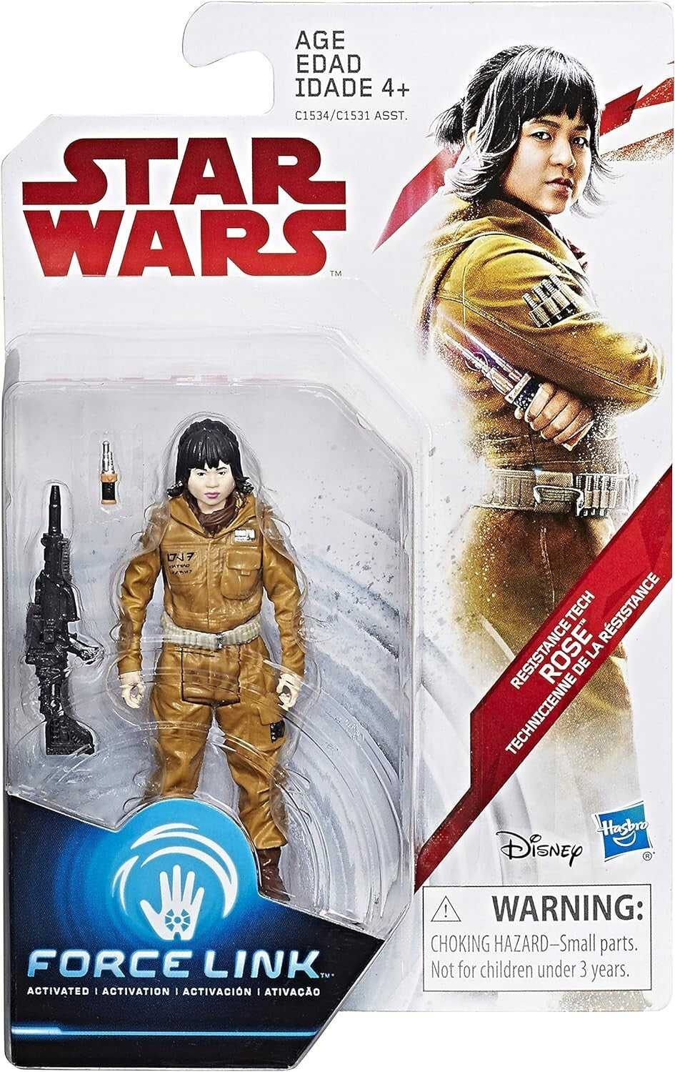 Star Wars C1534 Resistance Tech Rose Force Link Figure, 3.75 Inches