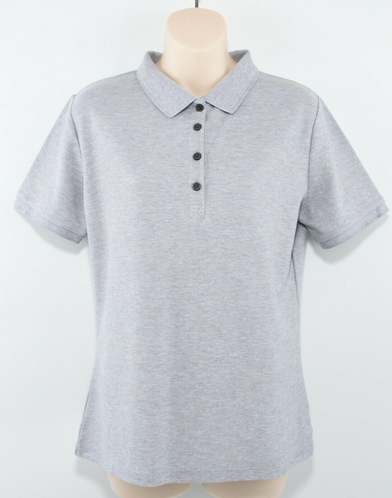 CALVIN KLEIN GOLF Women's Grey Polo Shirt, Radical Cotton, size S / UK 10