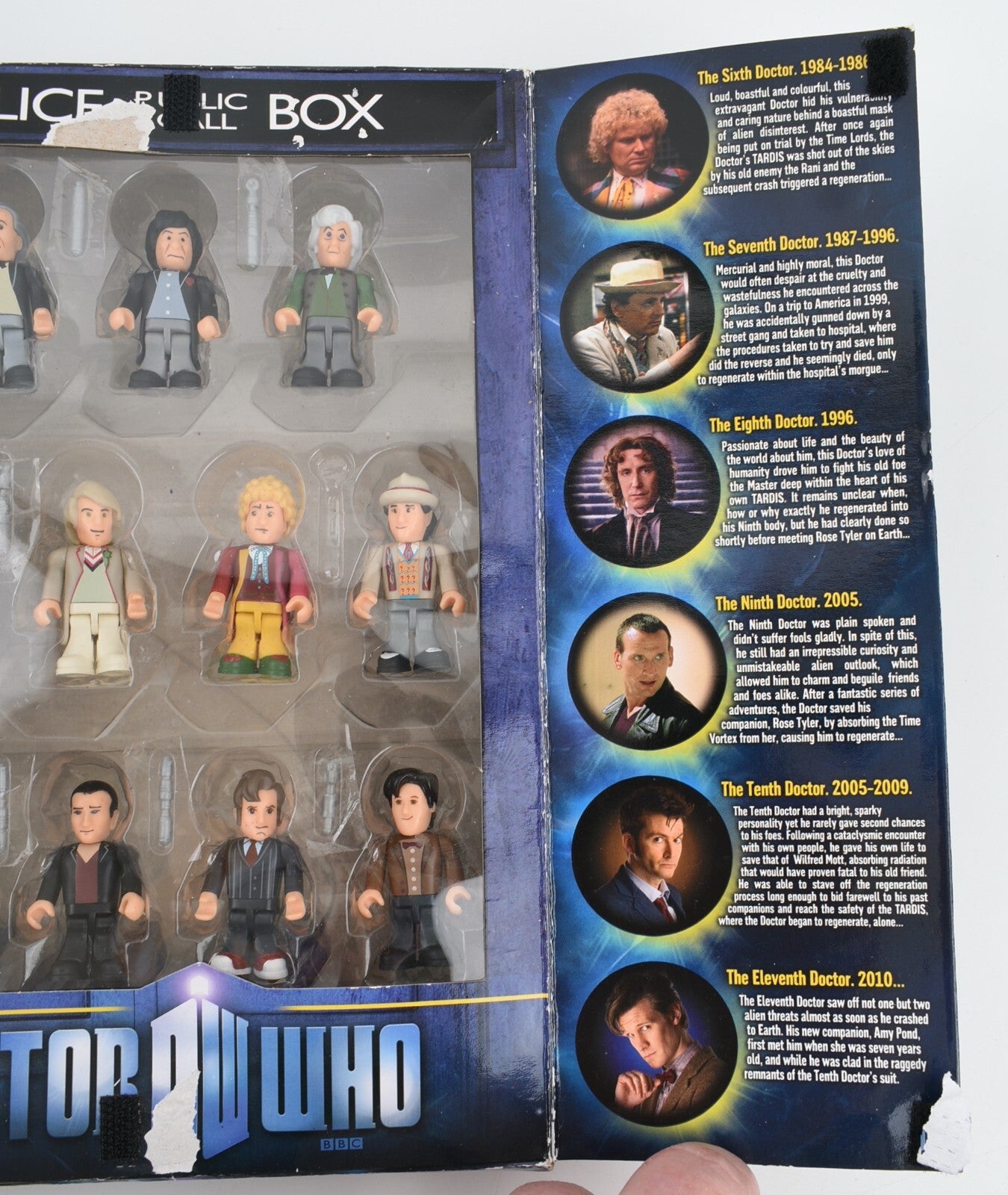 Dr Who 11 ELEVEN DOCTORS Micro Figure Set *figures complete/missing stands*