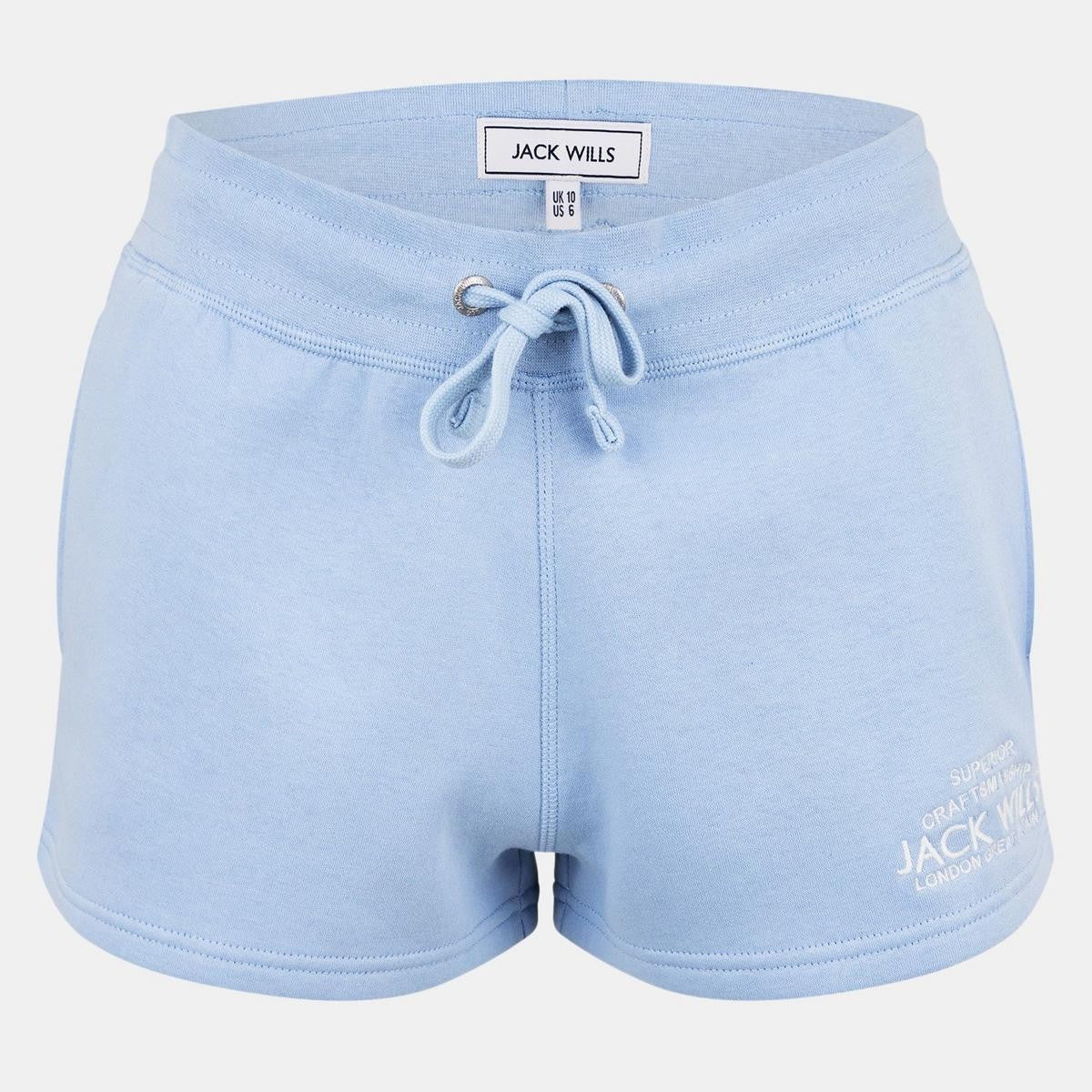 Jack Wills Bea Sweatshorts In Soft Blue. Women's Shorts Size UK16