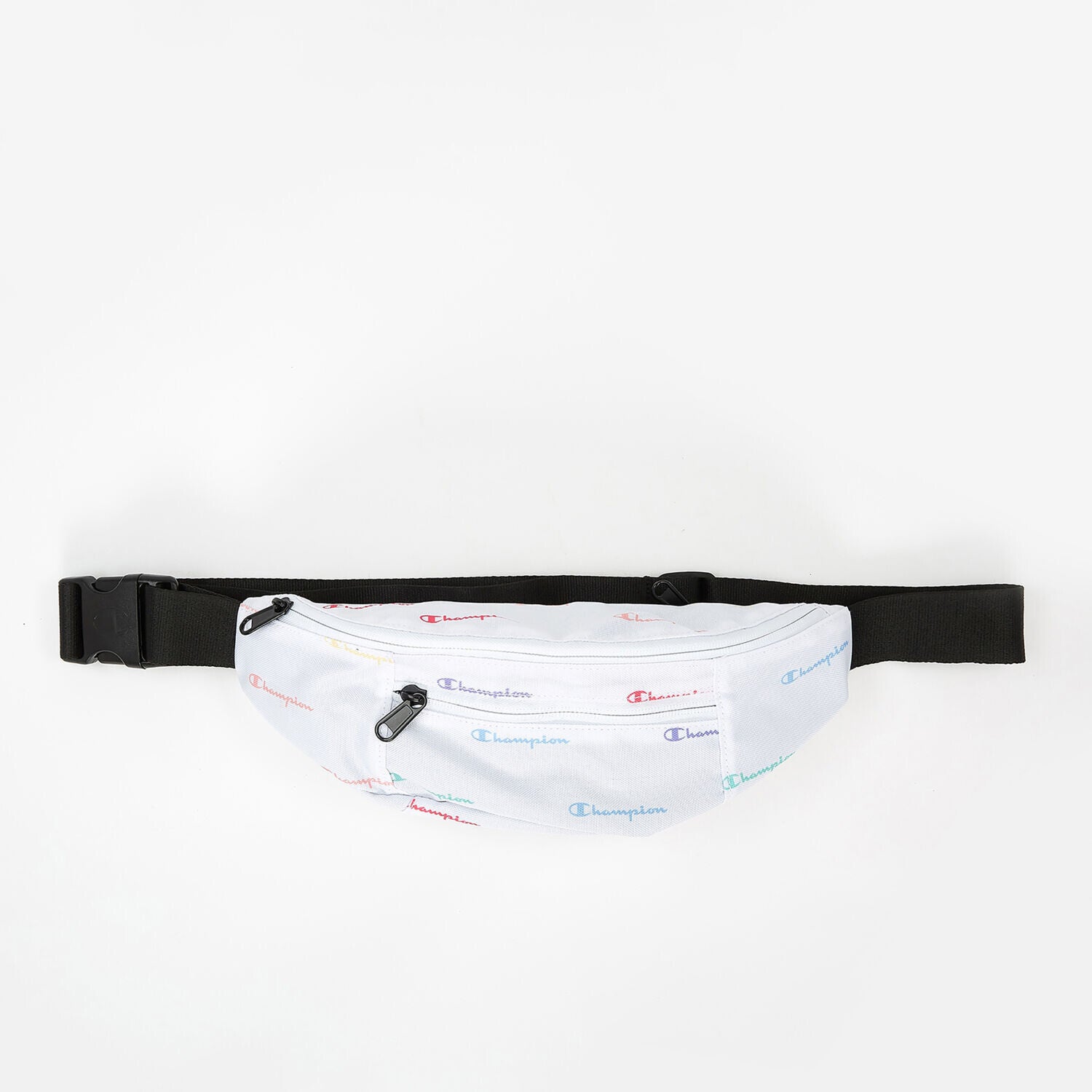 CHAMPIO Womens Canvas Bum Bag, Waist Pack, White/Multicoloured Logo