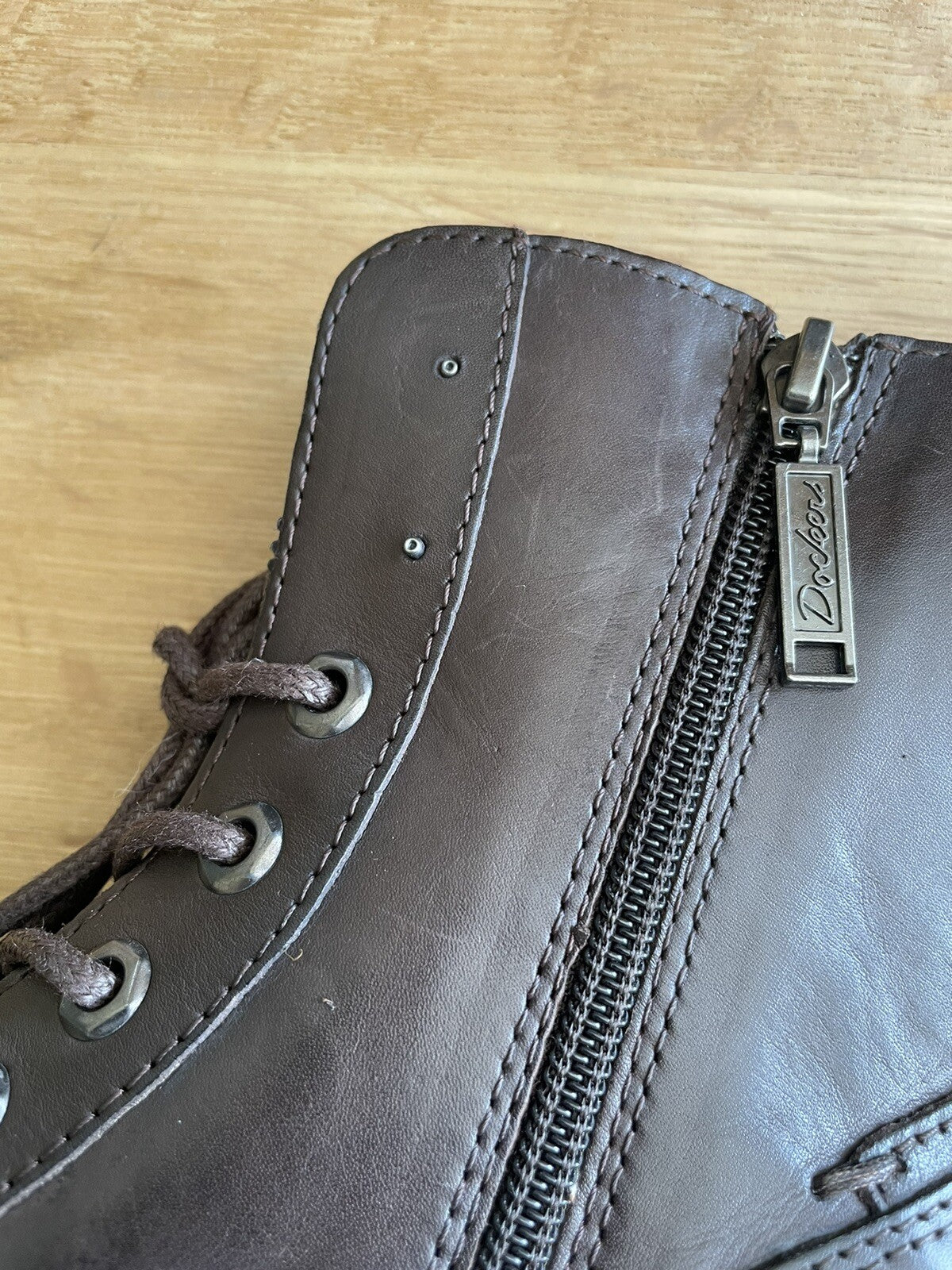 DOCKERS by Gerli - Women's Brown Genuine Leather Ankle Boots - size UK 5