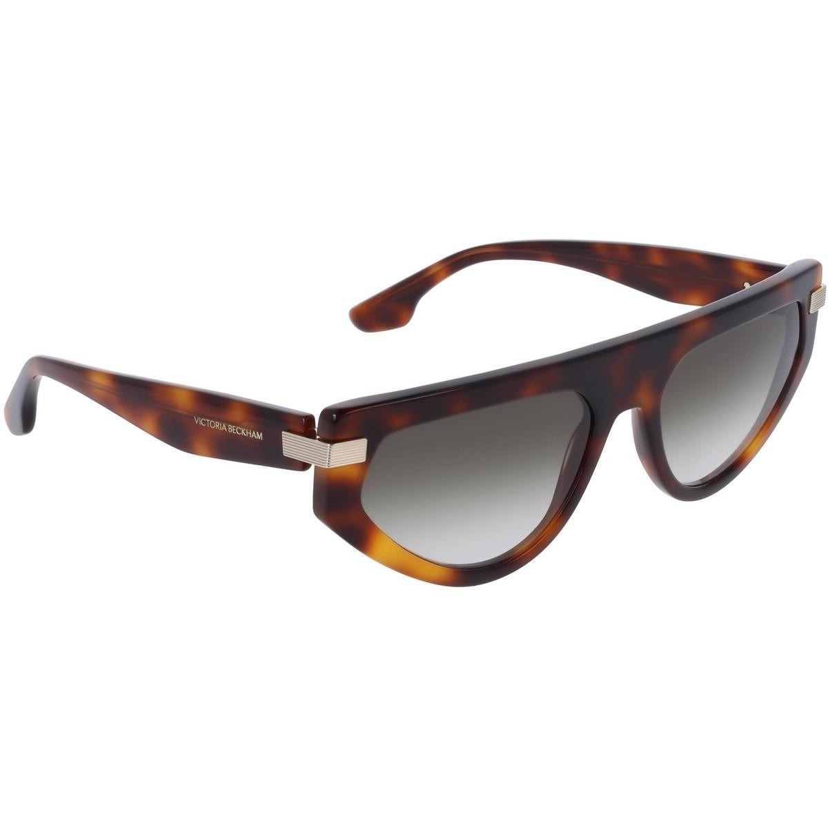 Victoria Beckham VB685S5618215 Women Brown Sunglasses Acetate Shield Eyeglasses