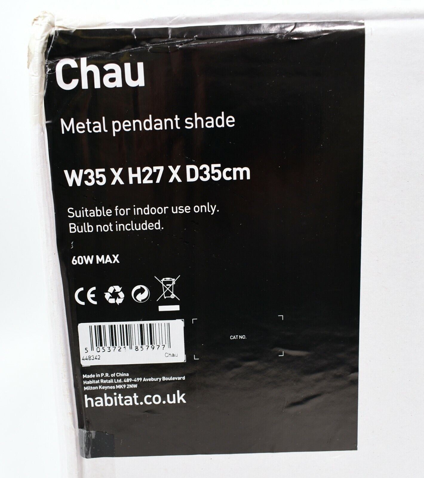 HABITAT - CHAU Metal Easy-to-fit Ceiling Lamp Shade - Saffron Yellow