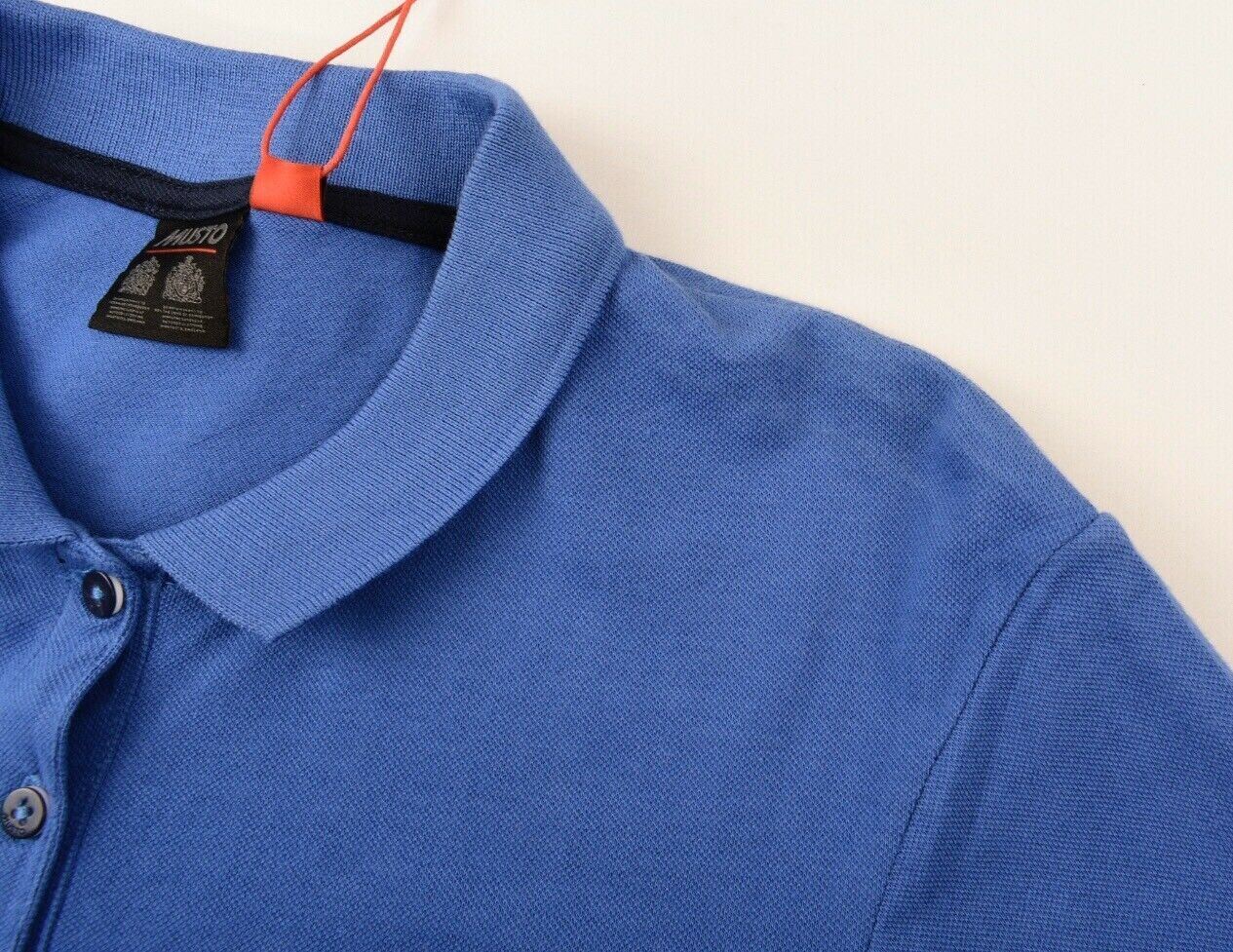 MUSTO women's top JESSICA pique polo shirt, blue, size XS