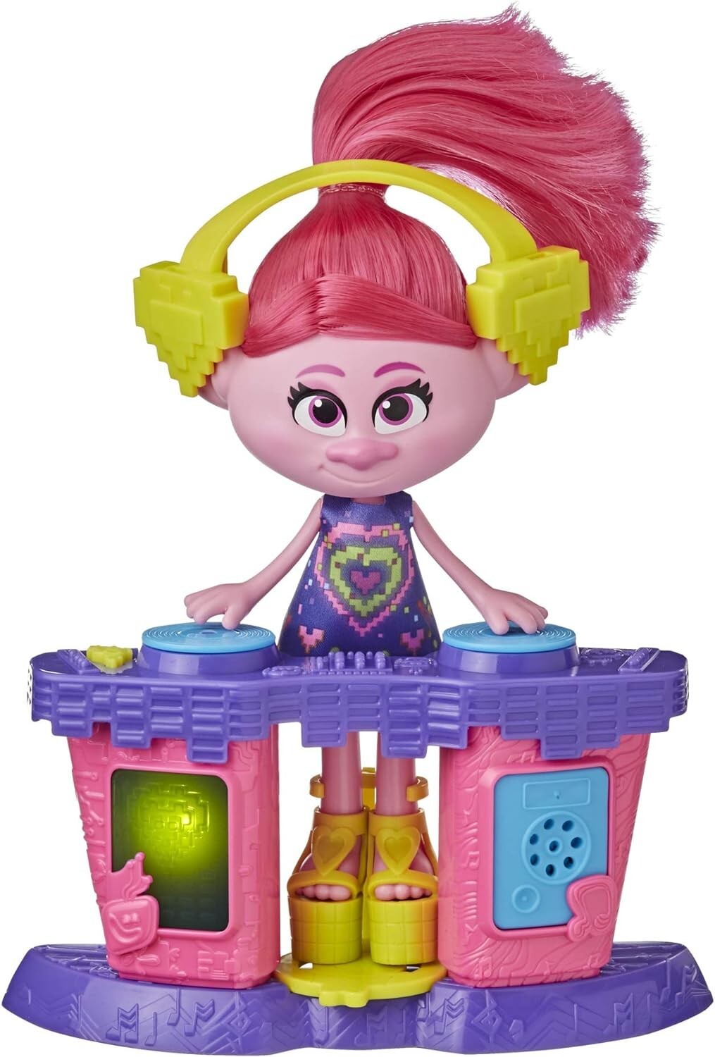Trolls DreamWorks World Tour Party DJ Poppy Fashion Doll with Musical DJ Station