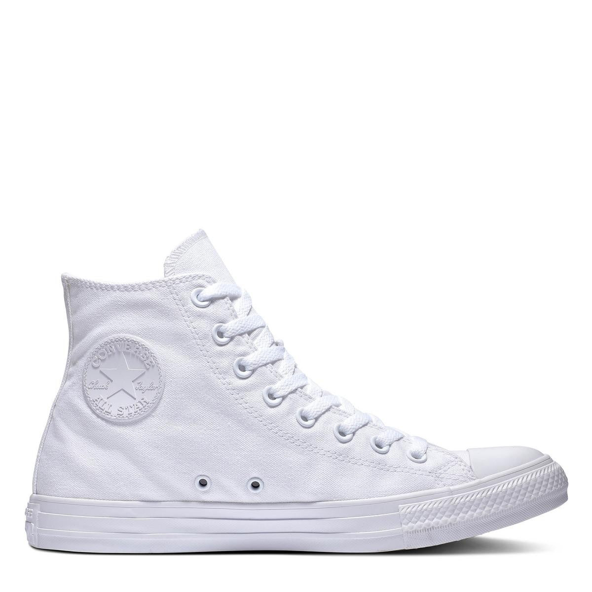 Mens Converse AS Mono White Canvas High Tops Size UK9.5