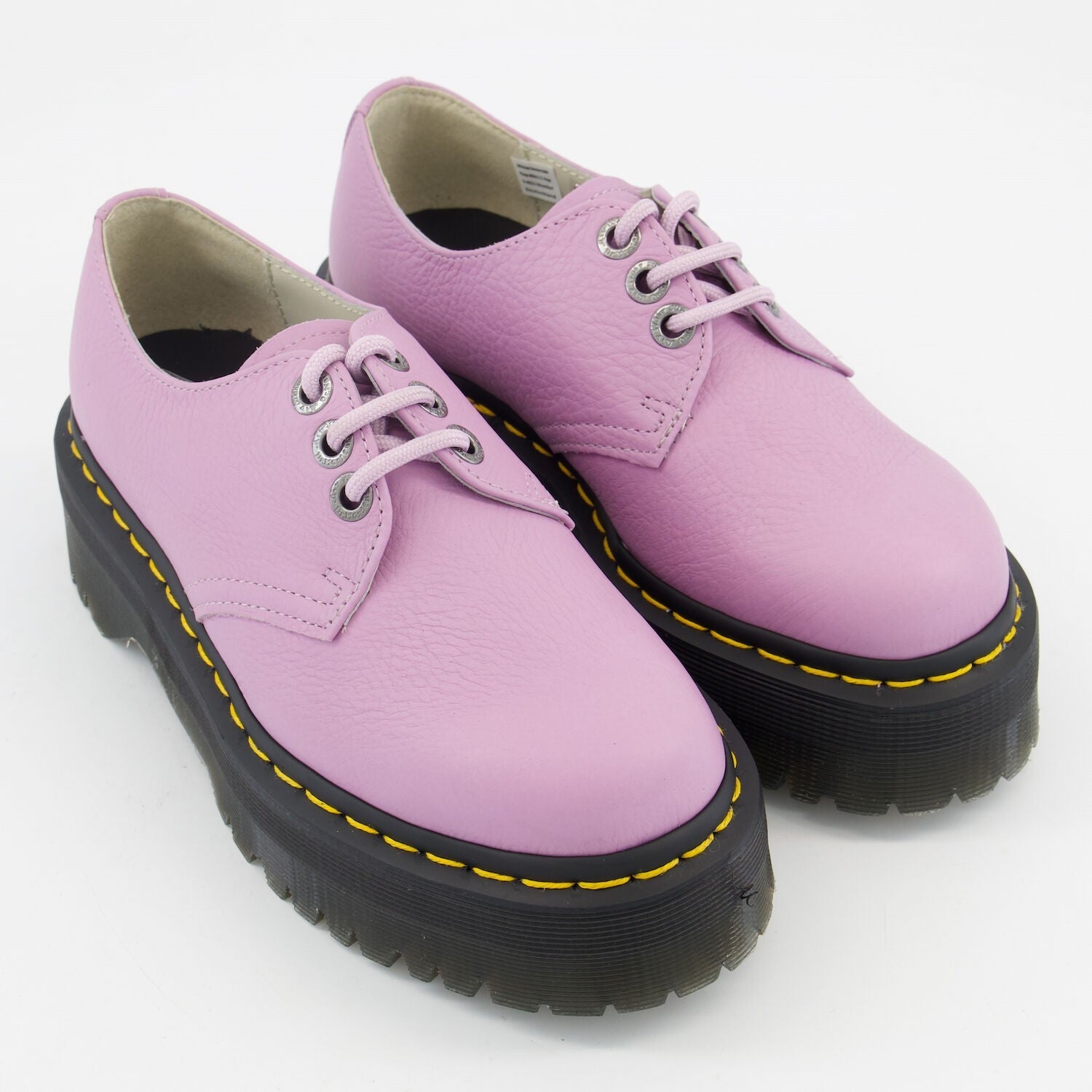 Dr Martens 1461 Quad Chunky Purple Lilac Leather Platform Shoes Size Uk 4 NEW