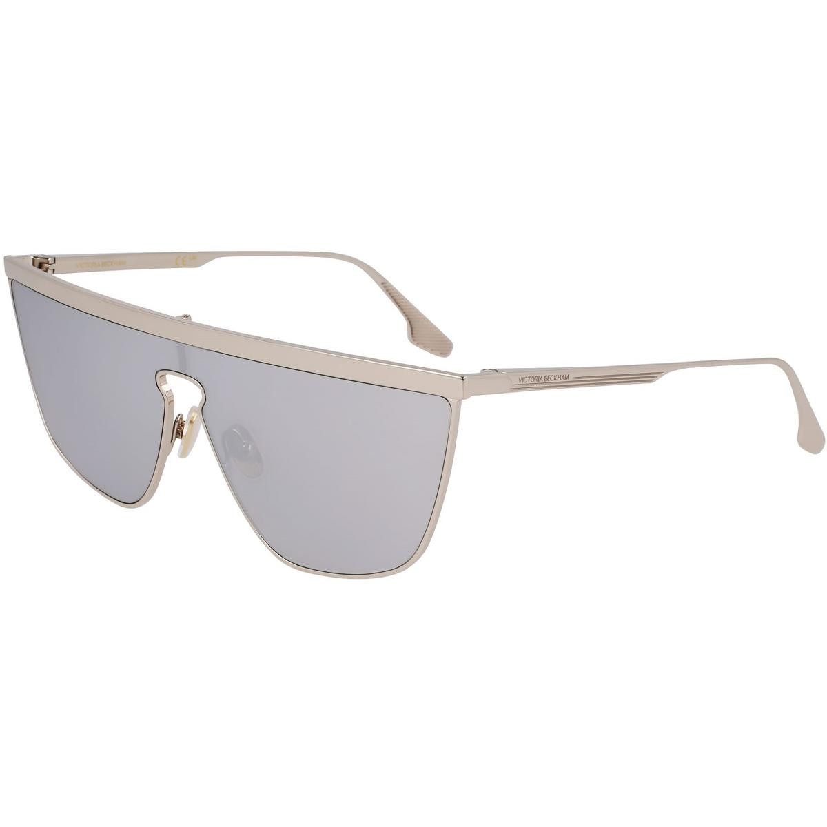 Victoria Beckham Sunglasses VB245S Silver Mono Lens Mirrored Women 59mm RRP £354