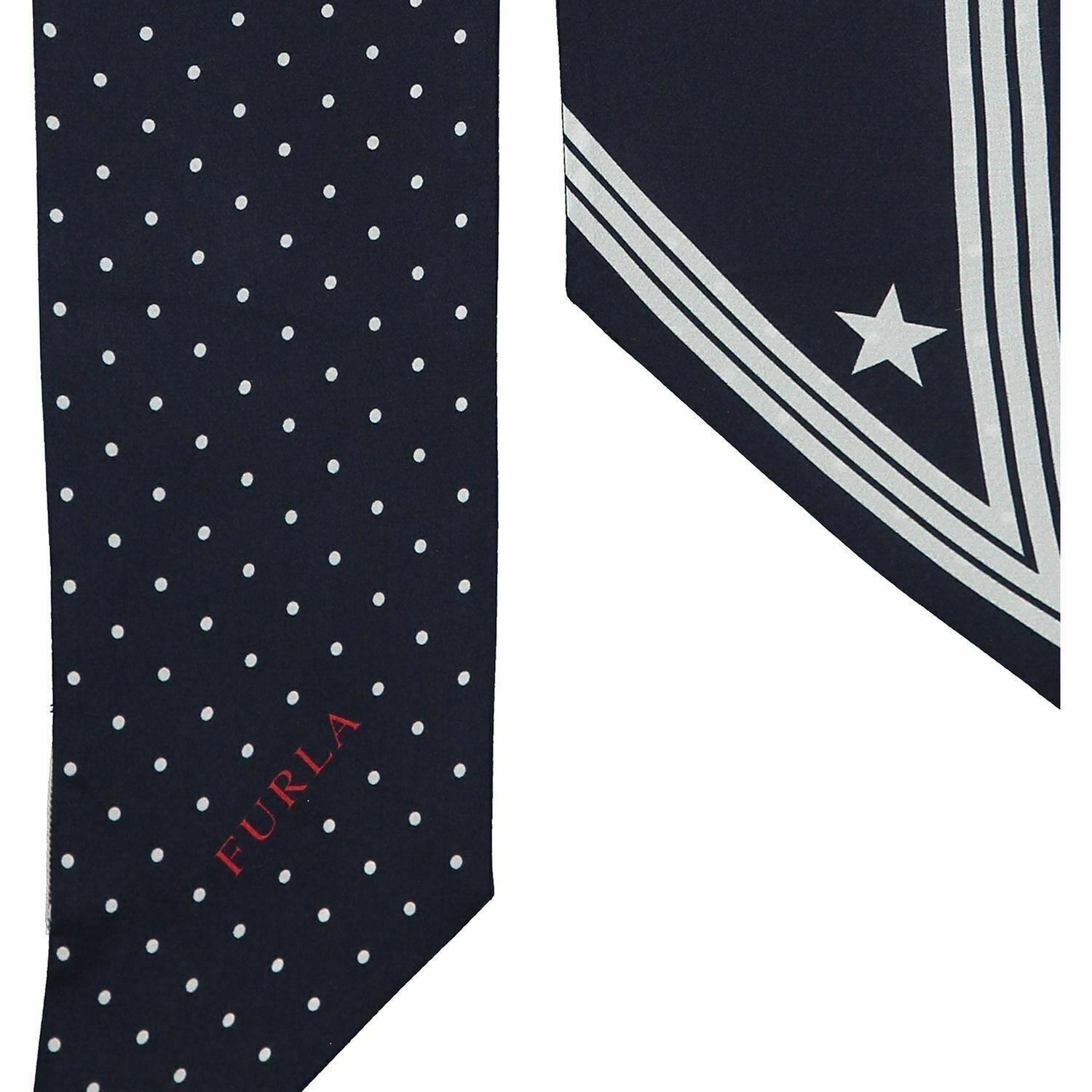 FURLA Men's Silk Navy Love 40 Bandeau 10.5 cm x 200 cm