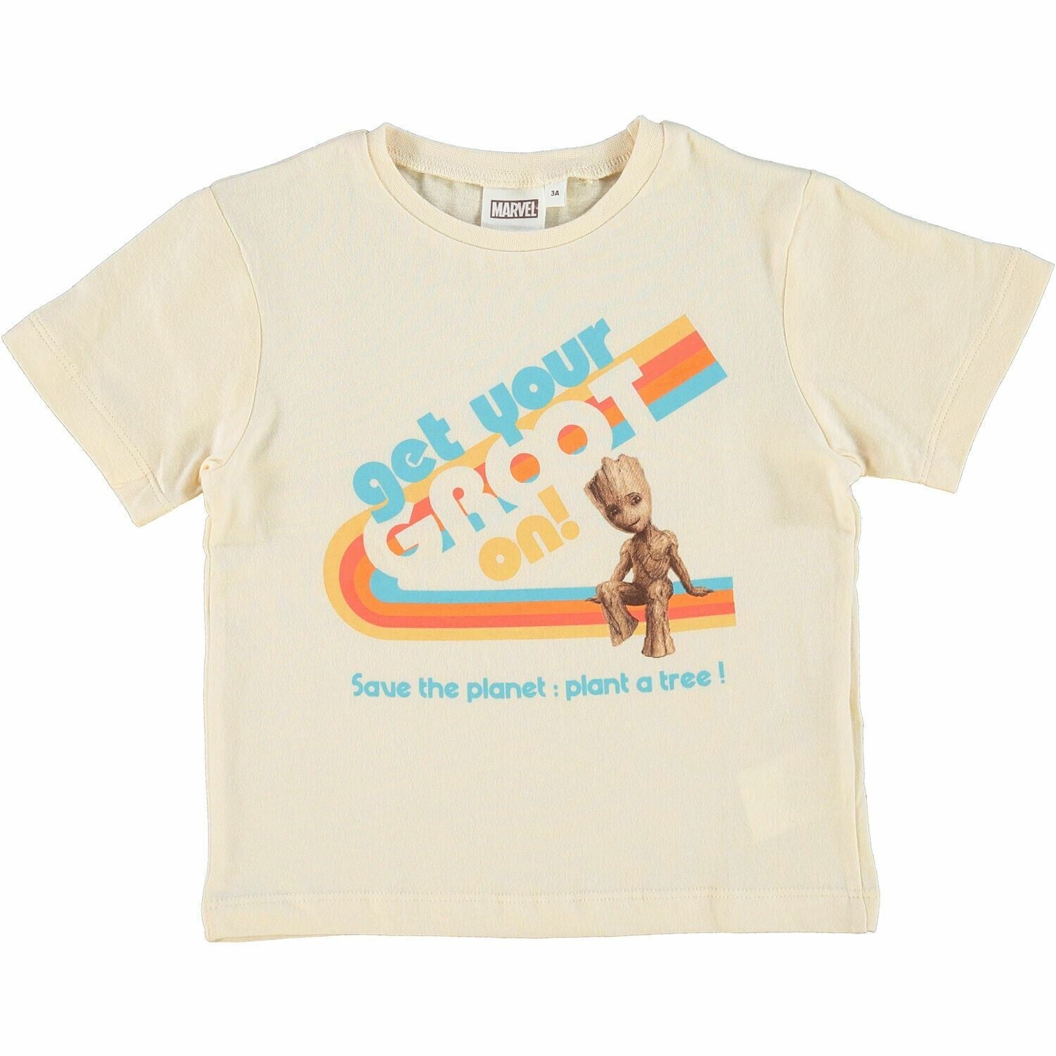 MARVEL Boys Girls Guardians of The Galaxy T-shirt, Beige, size 4 years