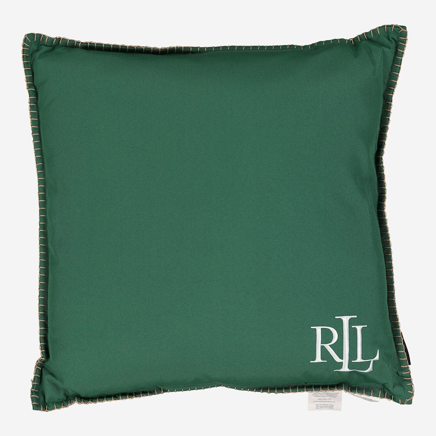 Lauren Ralph Lauren Green Eden Whipstitch Indoor/Outdoor Cushion 50x50cm