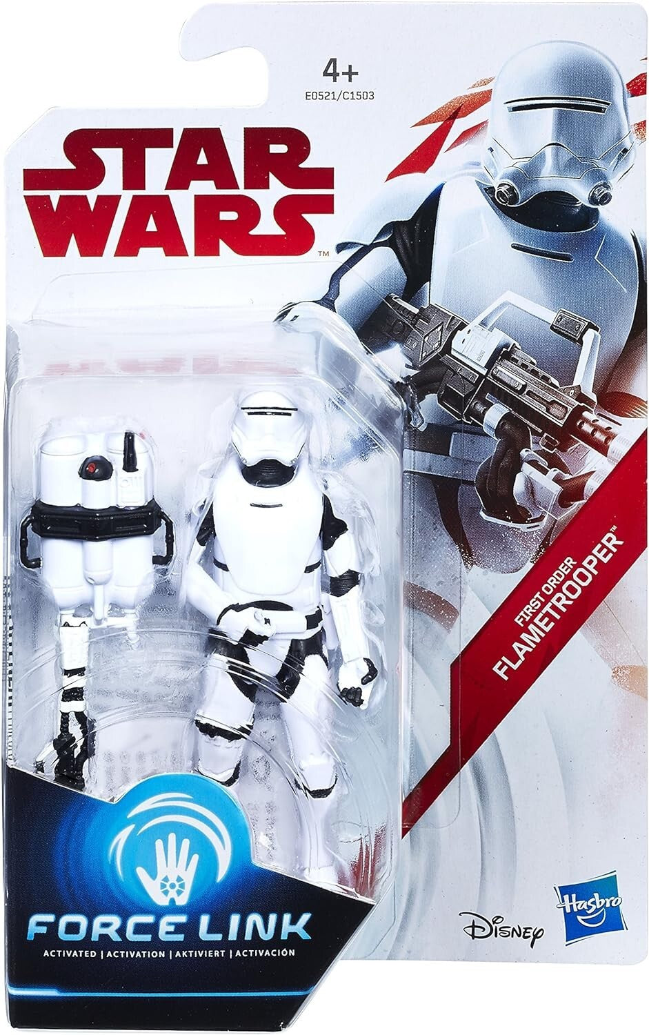 STAR WARS E0521EL2 Force Link First Order Flametrooper Figure