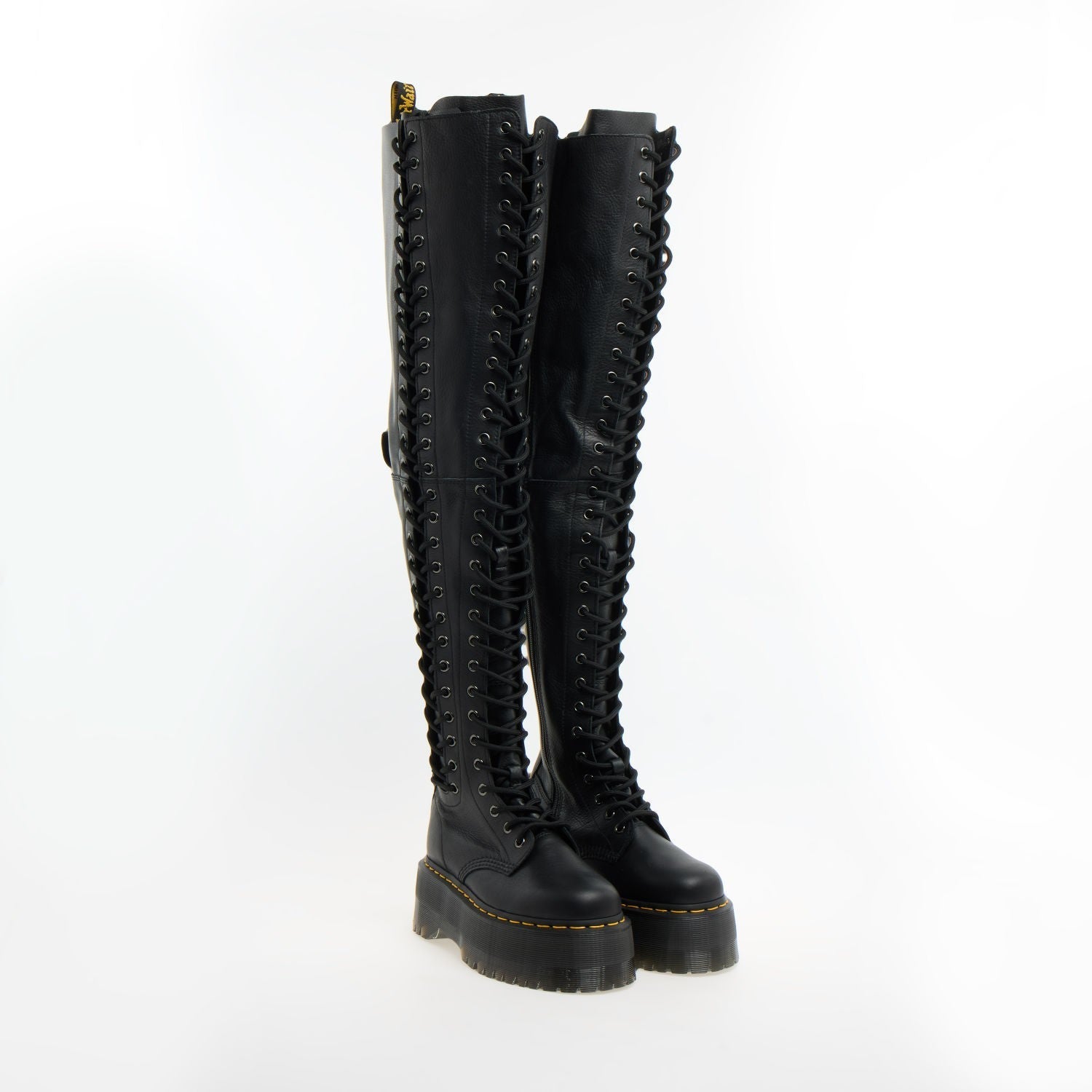 Dr Martens Womens Black Azreya Knee High Boots Quad Retro Max AW501 UK4 RRP £290