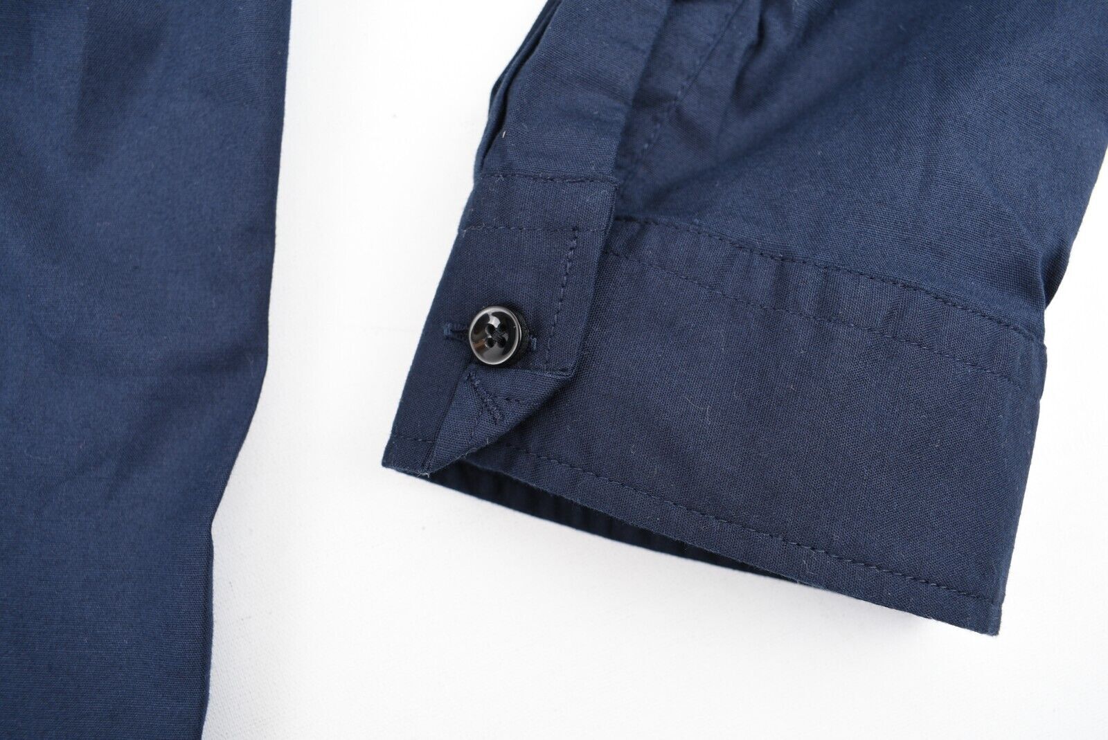 REPLAY Mens Shirt Long Sleeve Cotton Shirt, Navy Blue, size LARGE