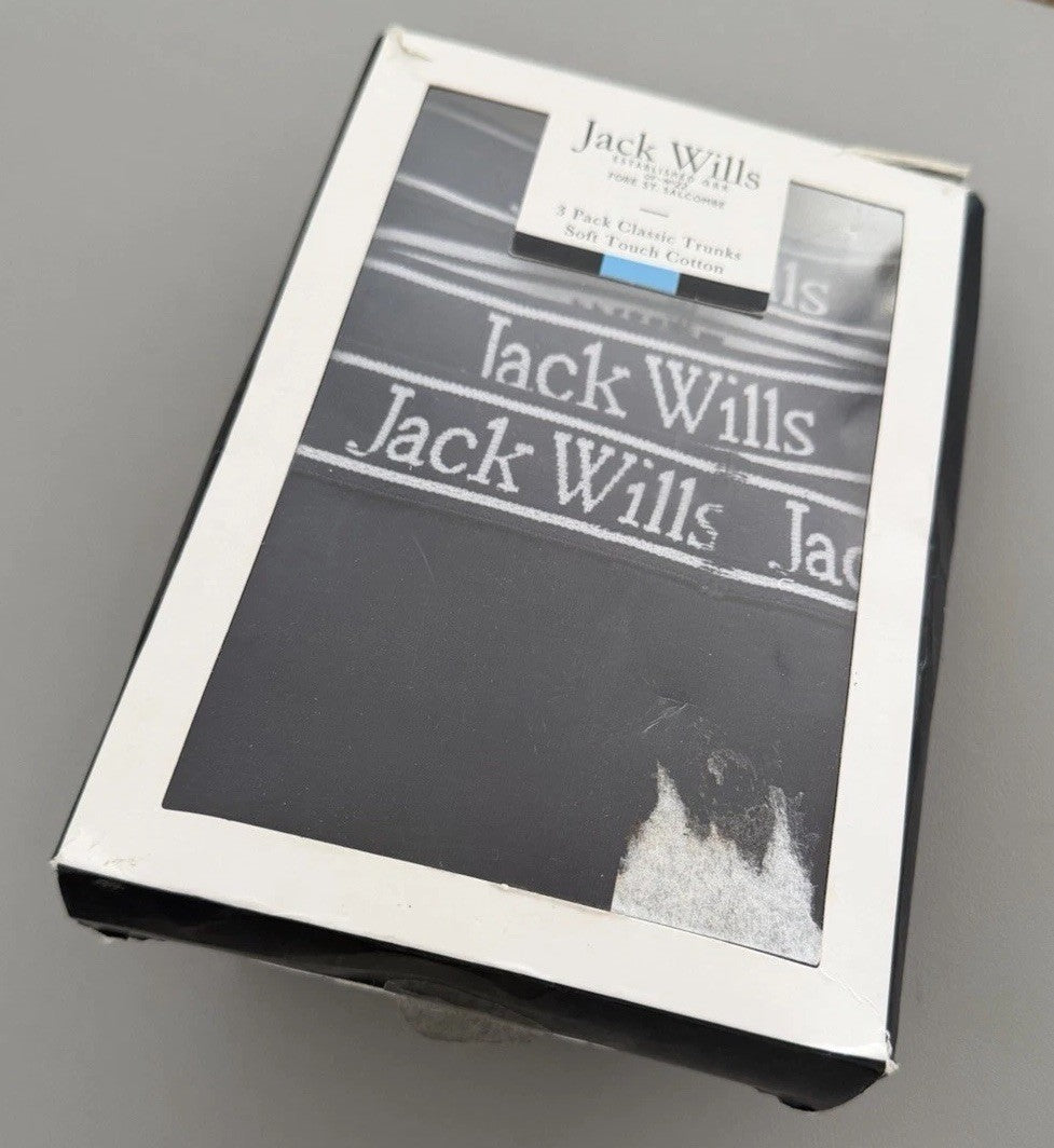 Jack Wills Boys Multipack Navy Blue Boxers Three Pack Age 10-11 yrs