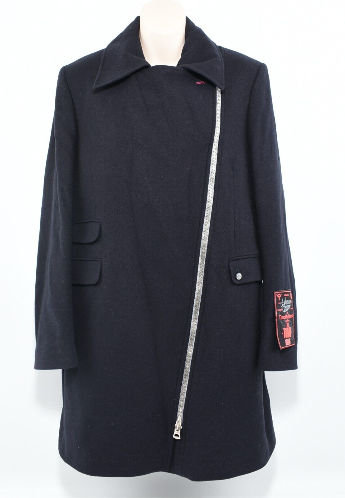 SUPERDRY x Timothy Everest THE TOWN COAT - Womens Wool Coat, Navy Blue, size M