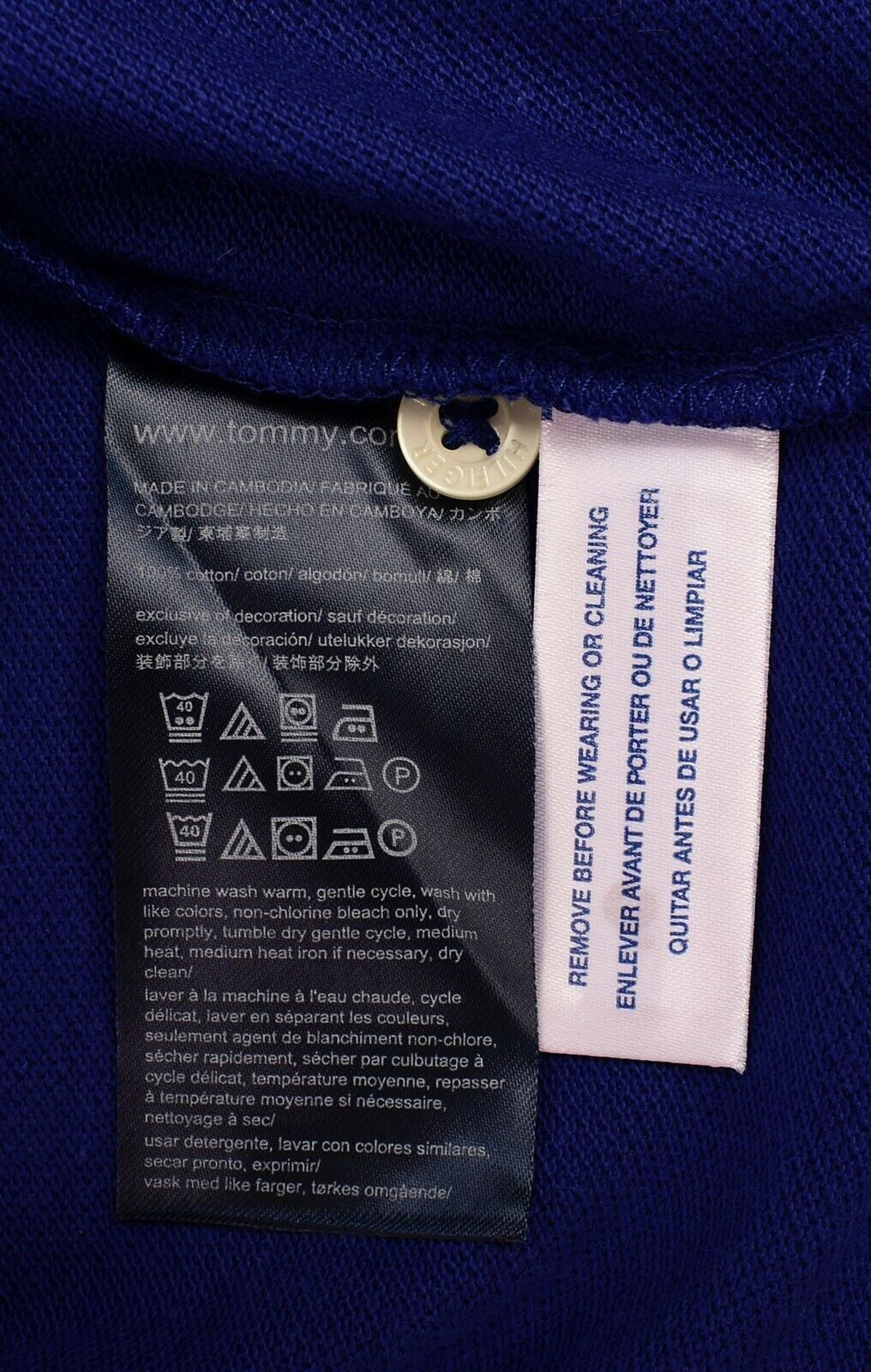 TOMMY HILFIGER Men's Classic Polo Shirt, Royal Blue, size MEDIUM