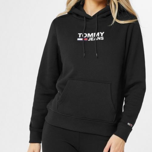 Womens Tommy Jeans Corp Logo Hoodie Size UK8 XS