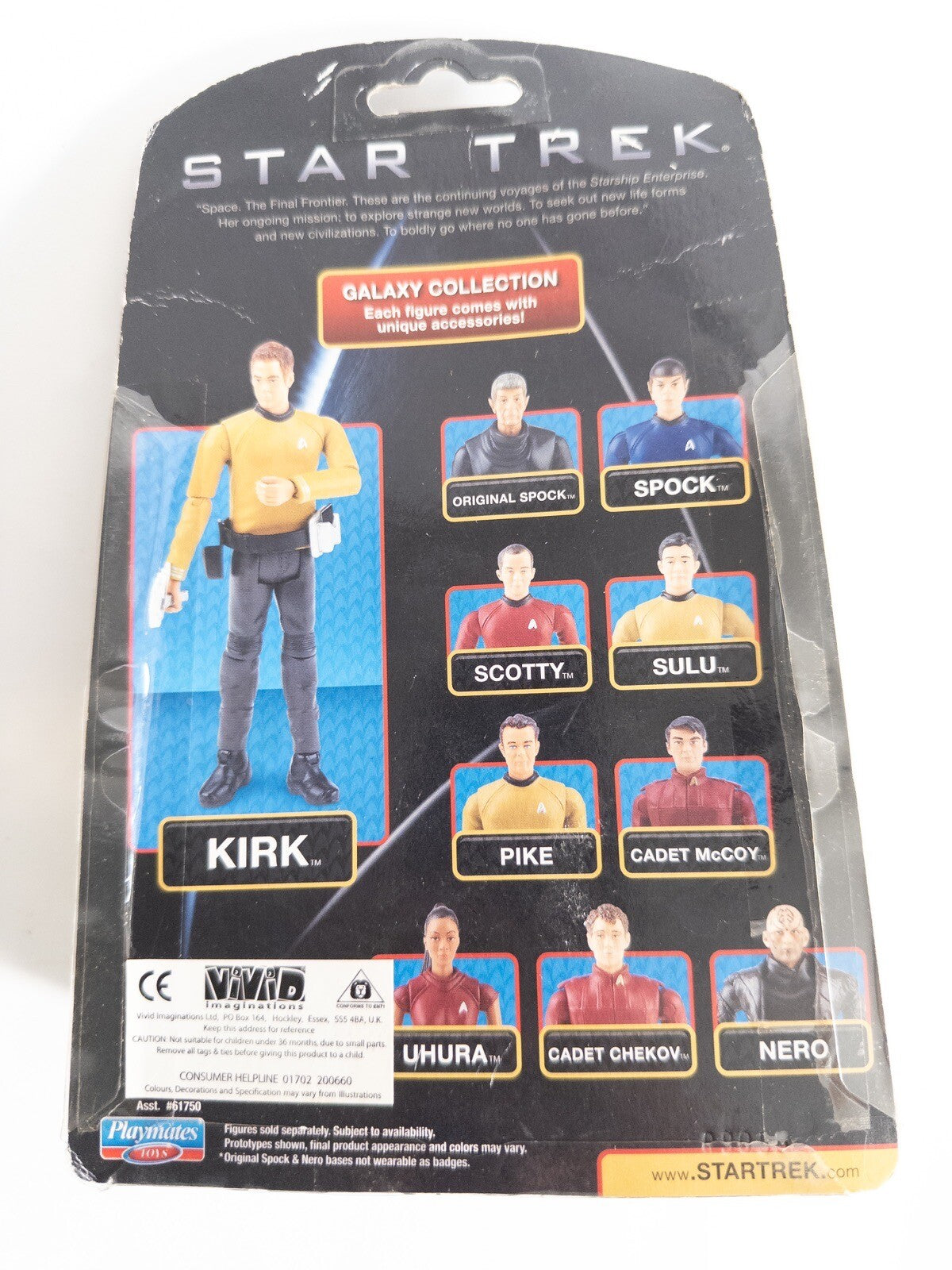 Star Trek Galaxy Collection Pike Figure 4” 2009 *slightly damaged box* RARE