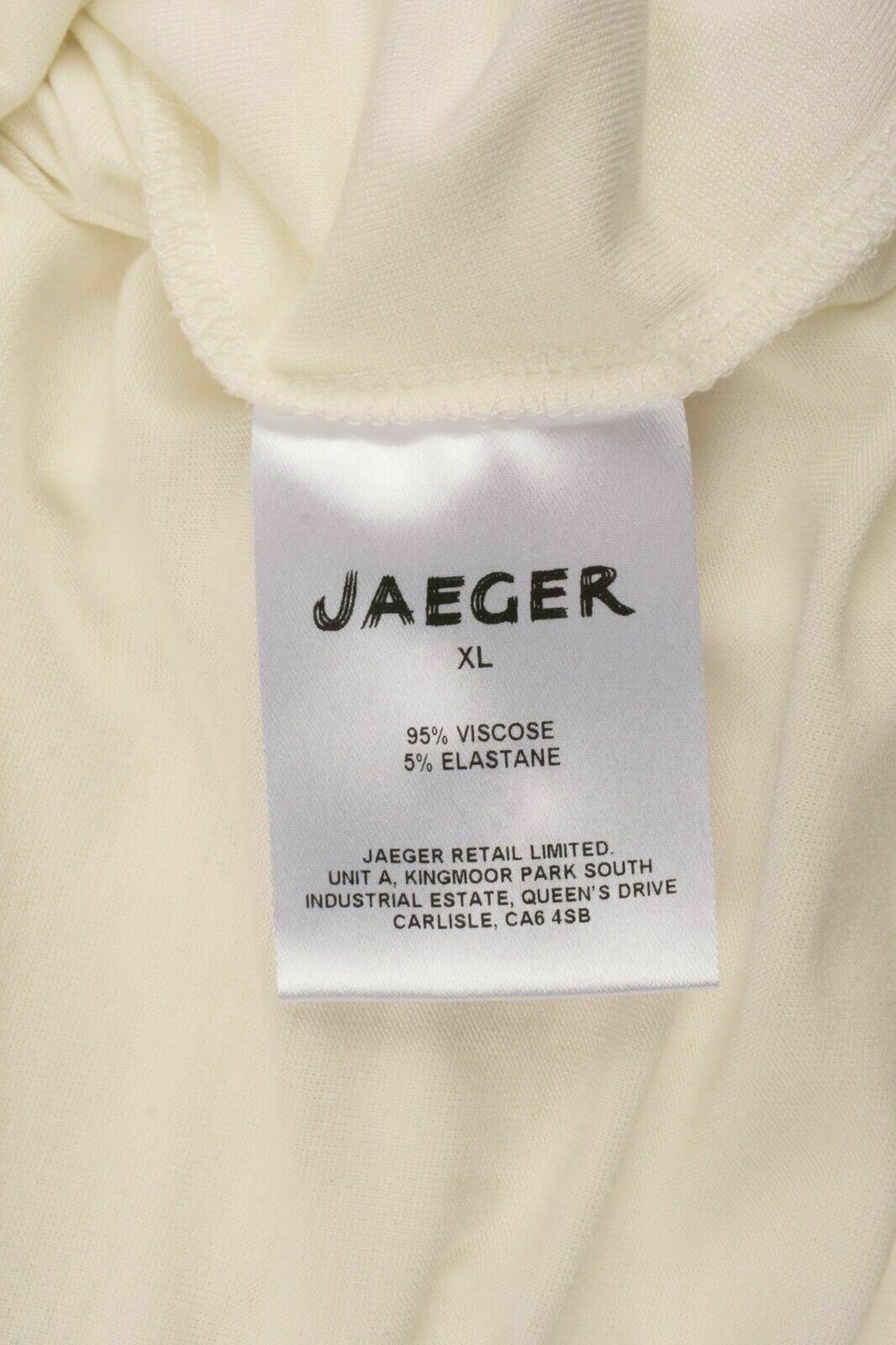 JAEGER Women's Long Sleeve Top, Cream, size Large