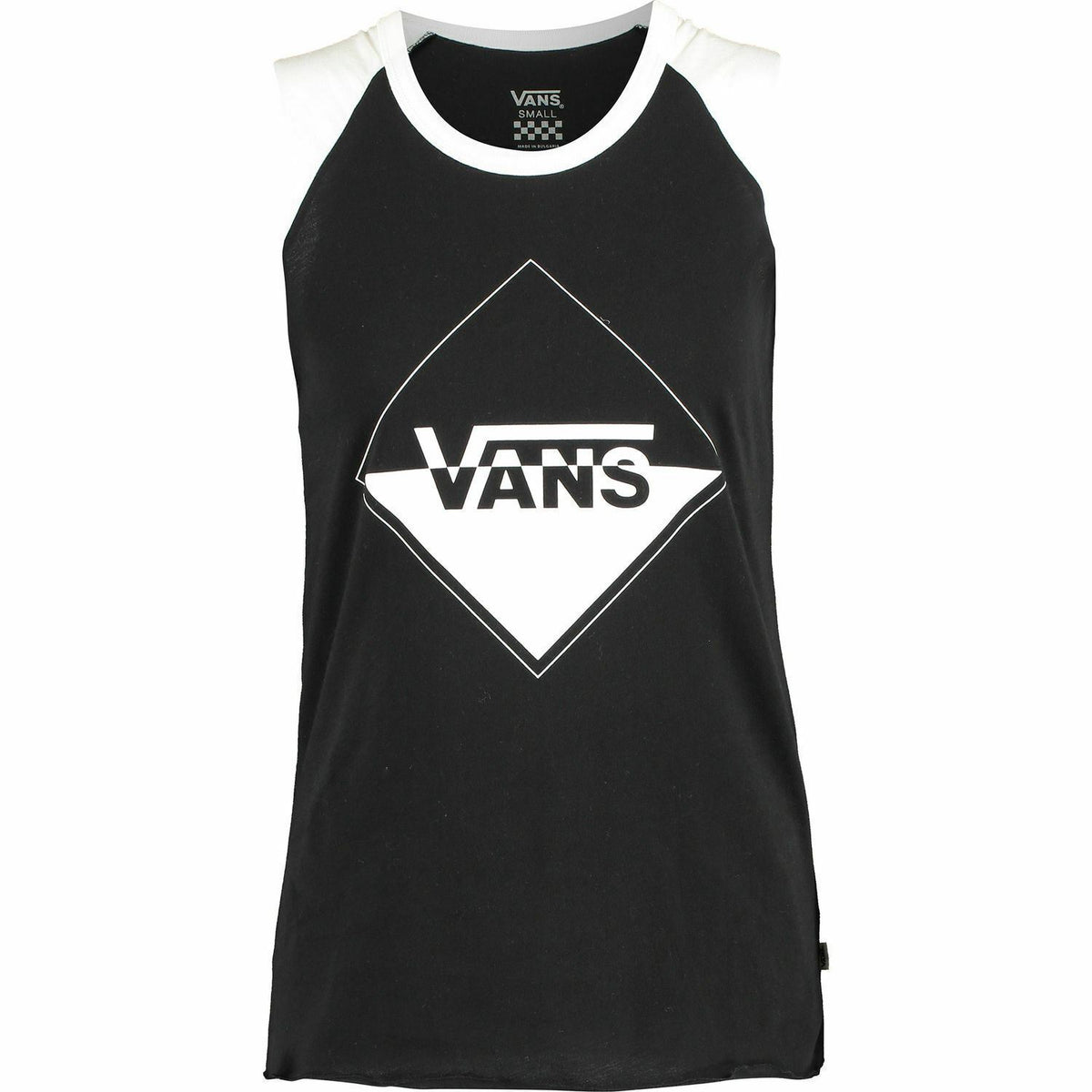 VANS Black-White Shiner Women's Girls' Tank Top, size XS /size S