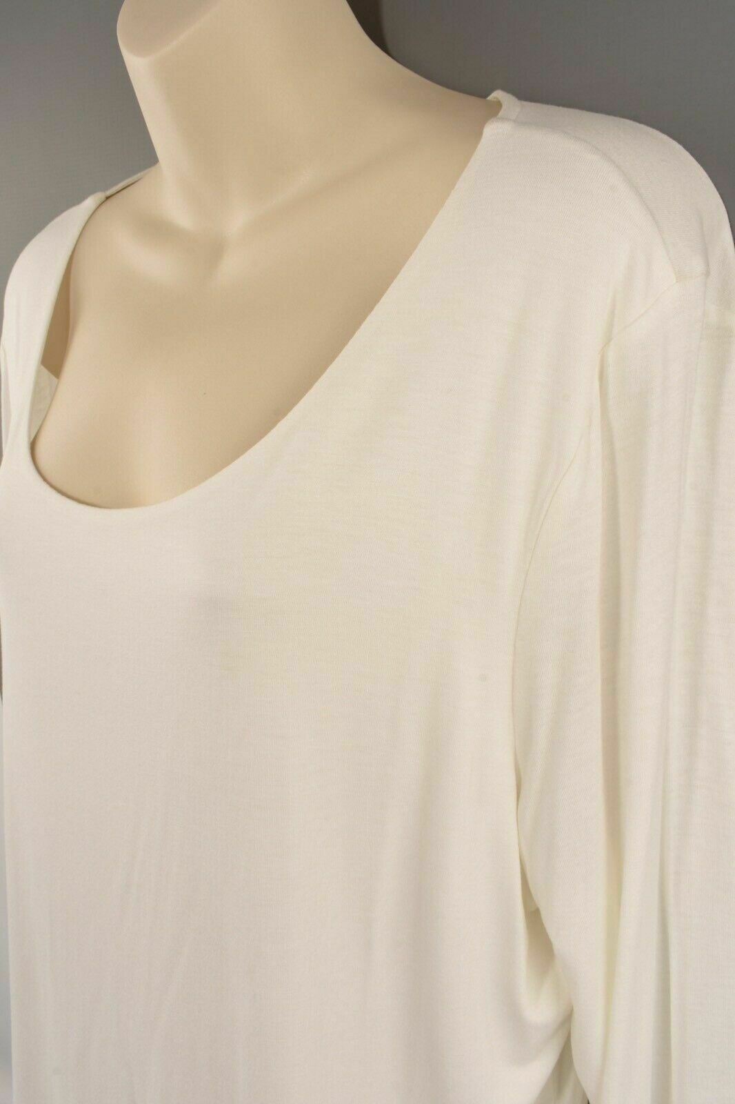 JAEGER Women's Long Sleeve Top, Cream, size Large