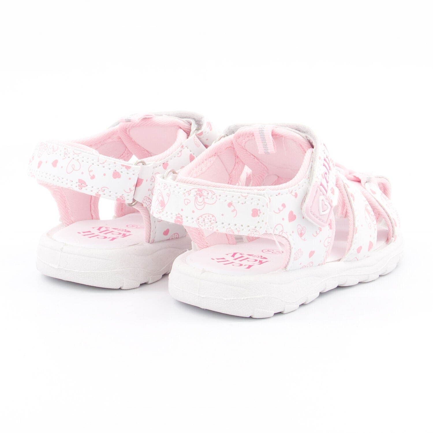Lelli Kelly White Heart Patterned Caged Sandals Size Infant 10 RRP £39.90 NEW