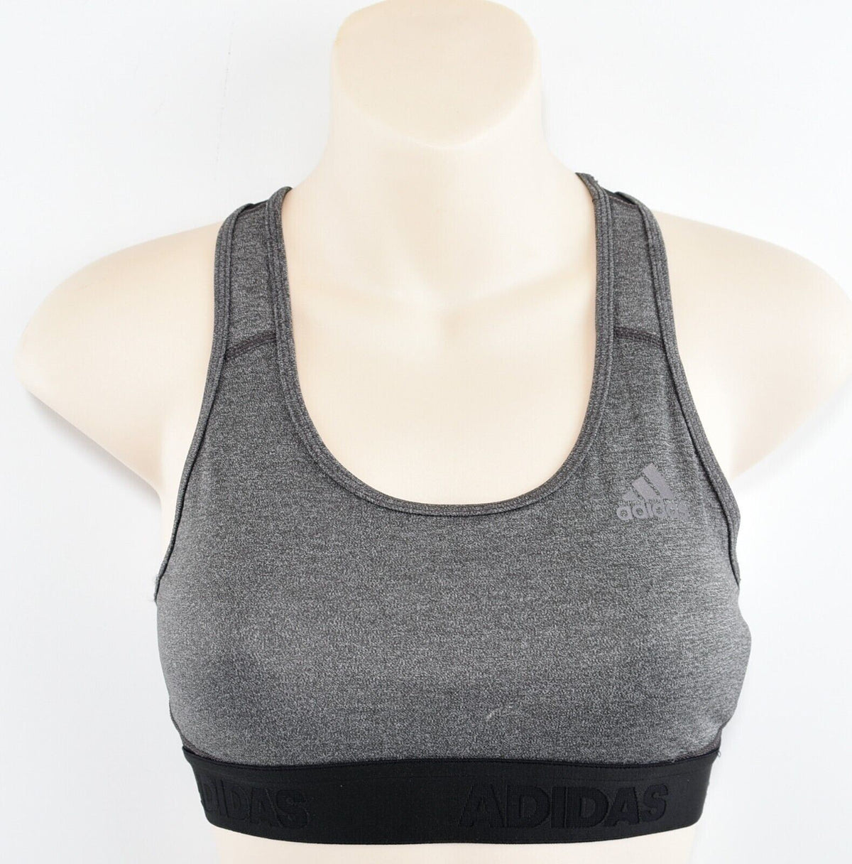 ADIDAS Women's AlphaSkin ClimaCool Sports Bra, Grey/Black, size XS (UK 4-6)