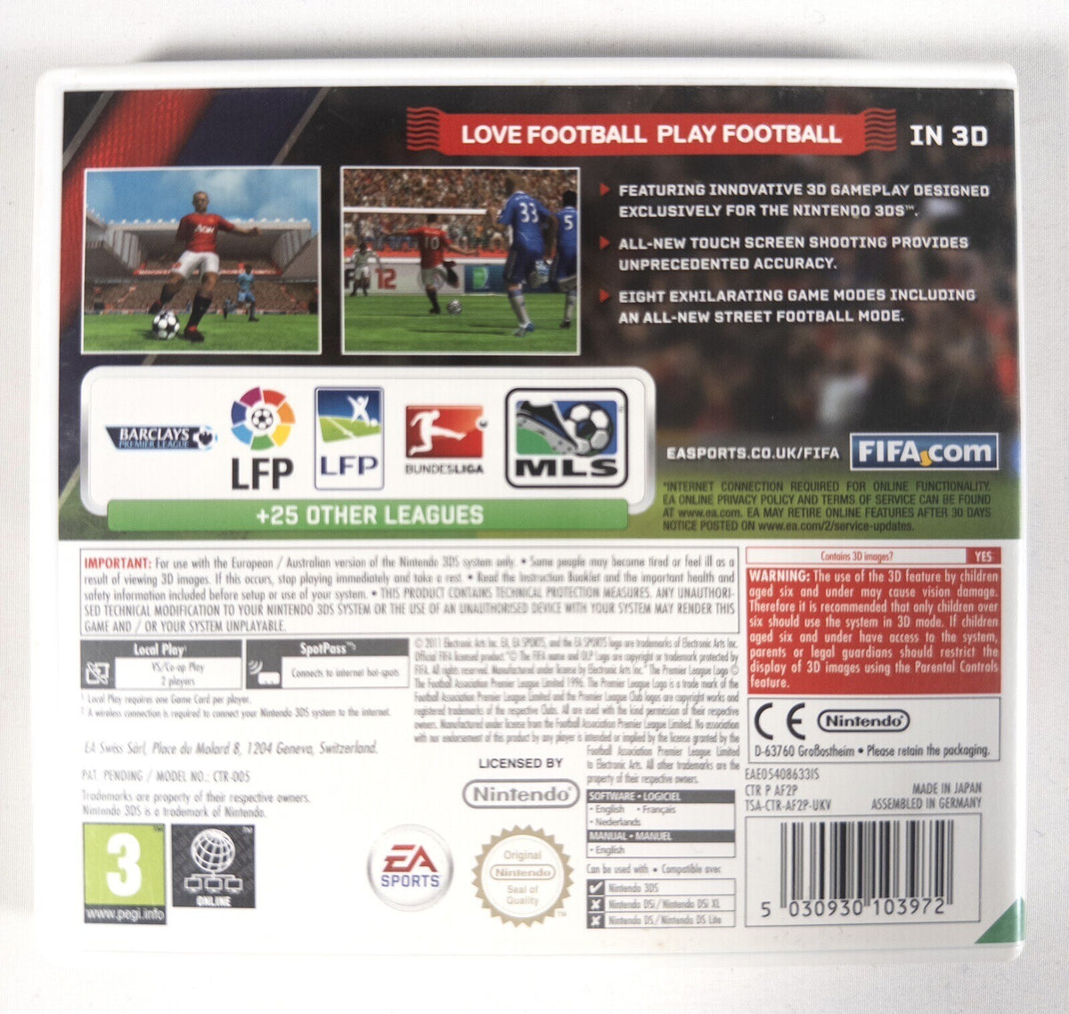 NINTENDO 3DS- FIFA 12 Game