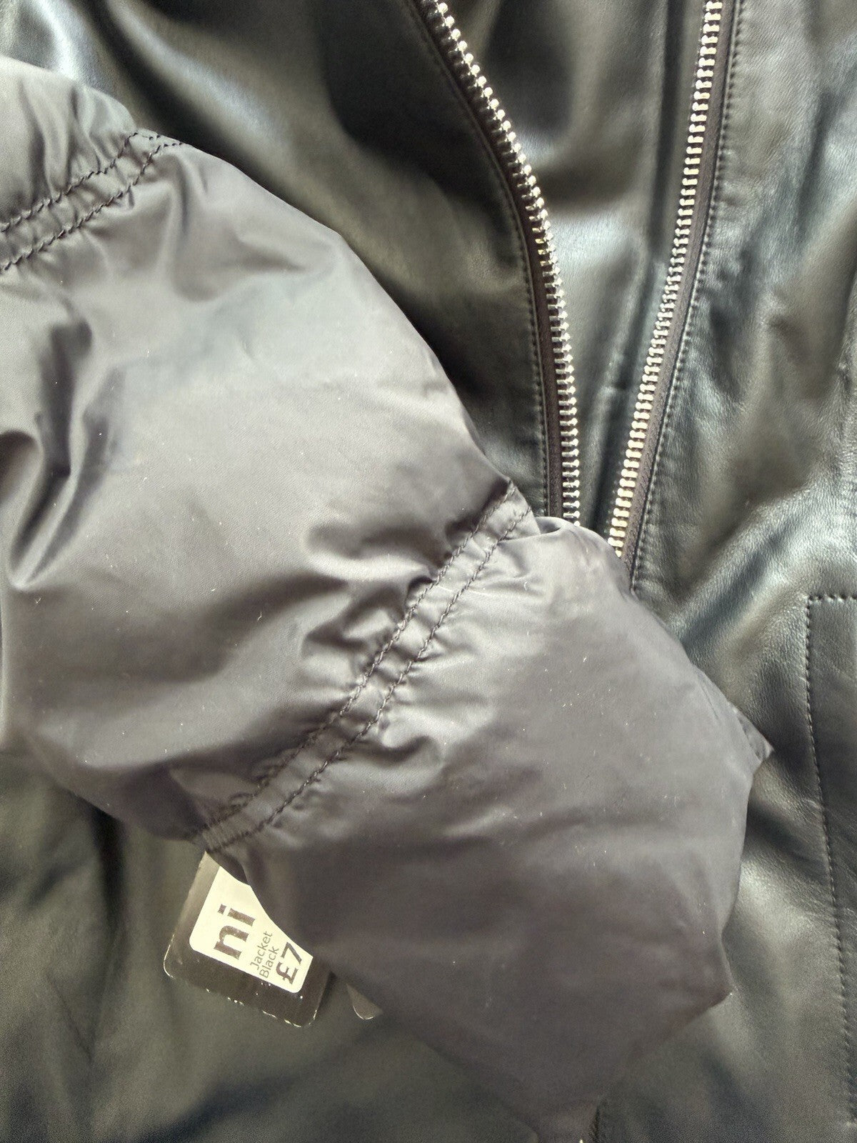 Womens Emporio Armani Leather Biker Jacket Size 8 Small