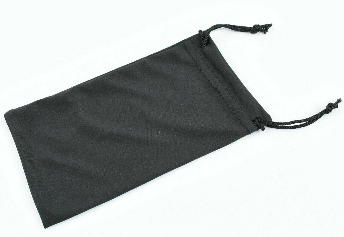 Sunglasses / Reading Glasses Simple Black Drawstring Fabric Pouch Case 15x8.5cm