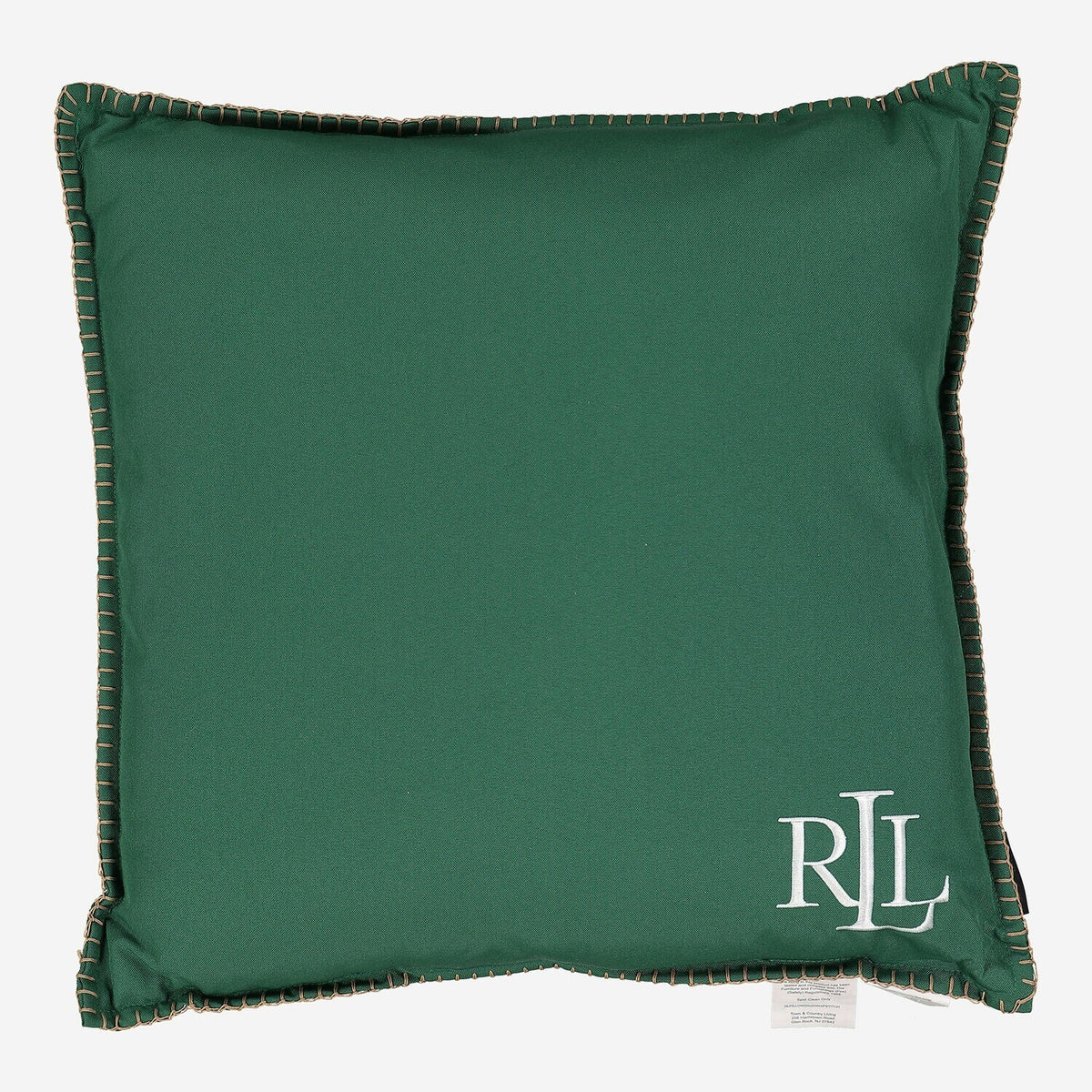 Lauren Ralph Lauren Green Eden Whipstitch Indoor/Outdoor Cushion 50x50cm