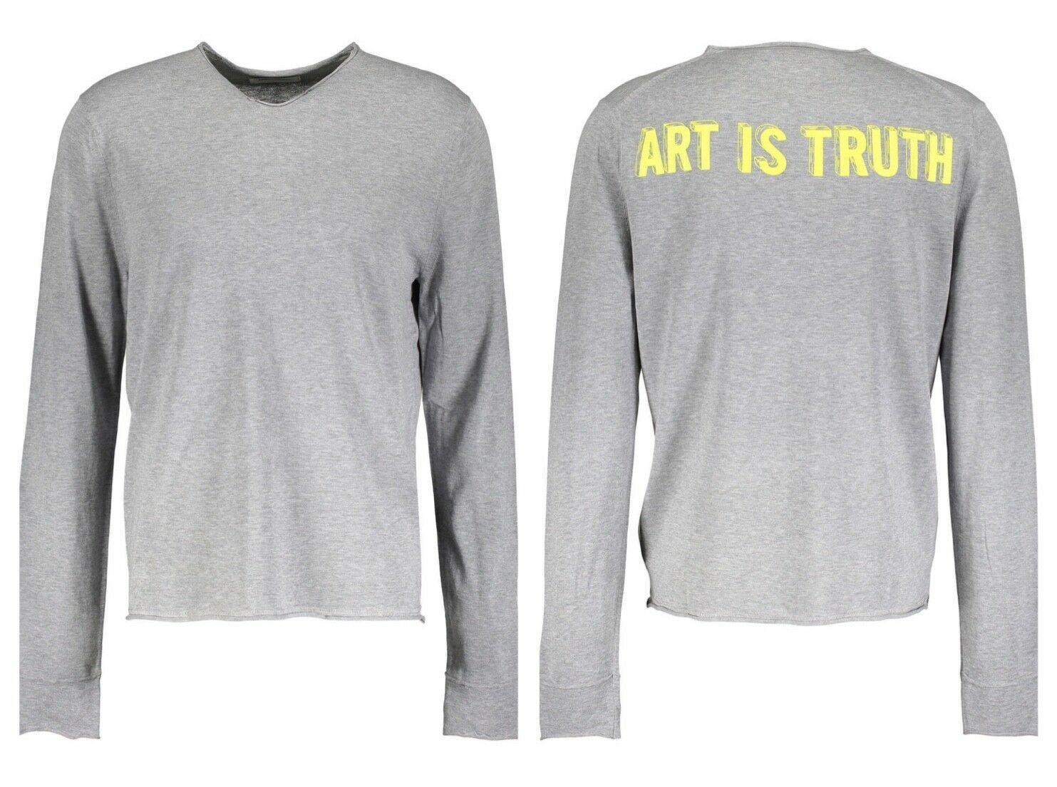 ZADIG & VOLTAIRE Men's ART IS TRUTH Grey Top, RRP £155, S L