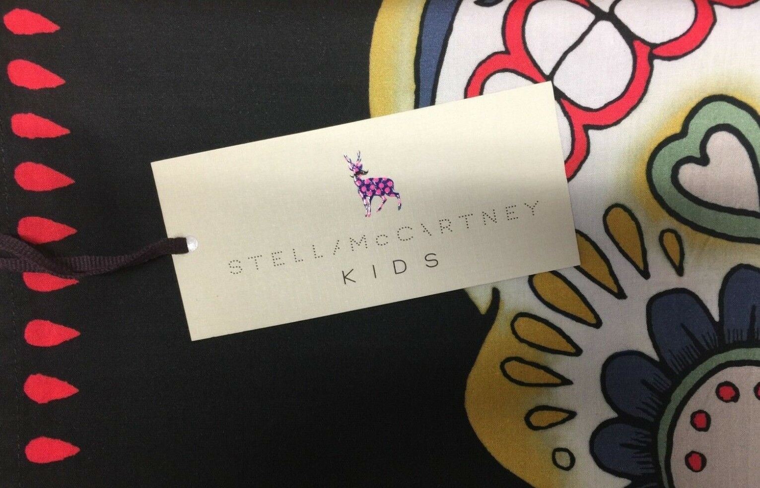 STELLA MCCARTNEY Boys' Girls' Black JIMMY Sugar Skull Neckerchief / Scarf