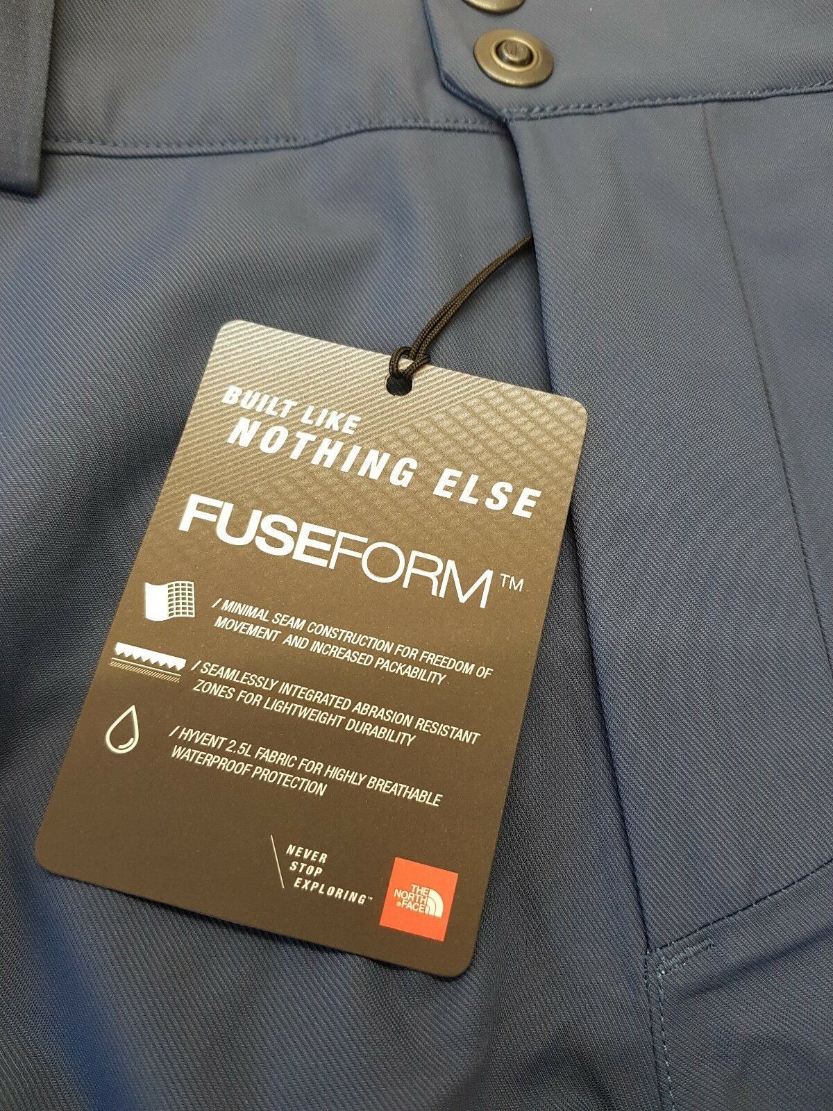 THE NORTH FACE Mens Navy Soft Shell Lined Hiking Trousers Size M Size L