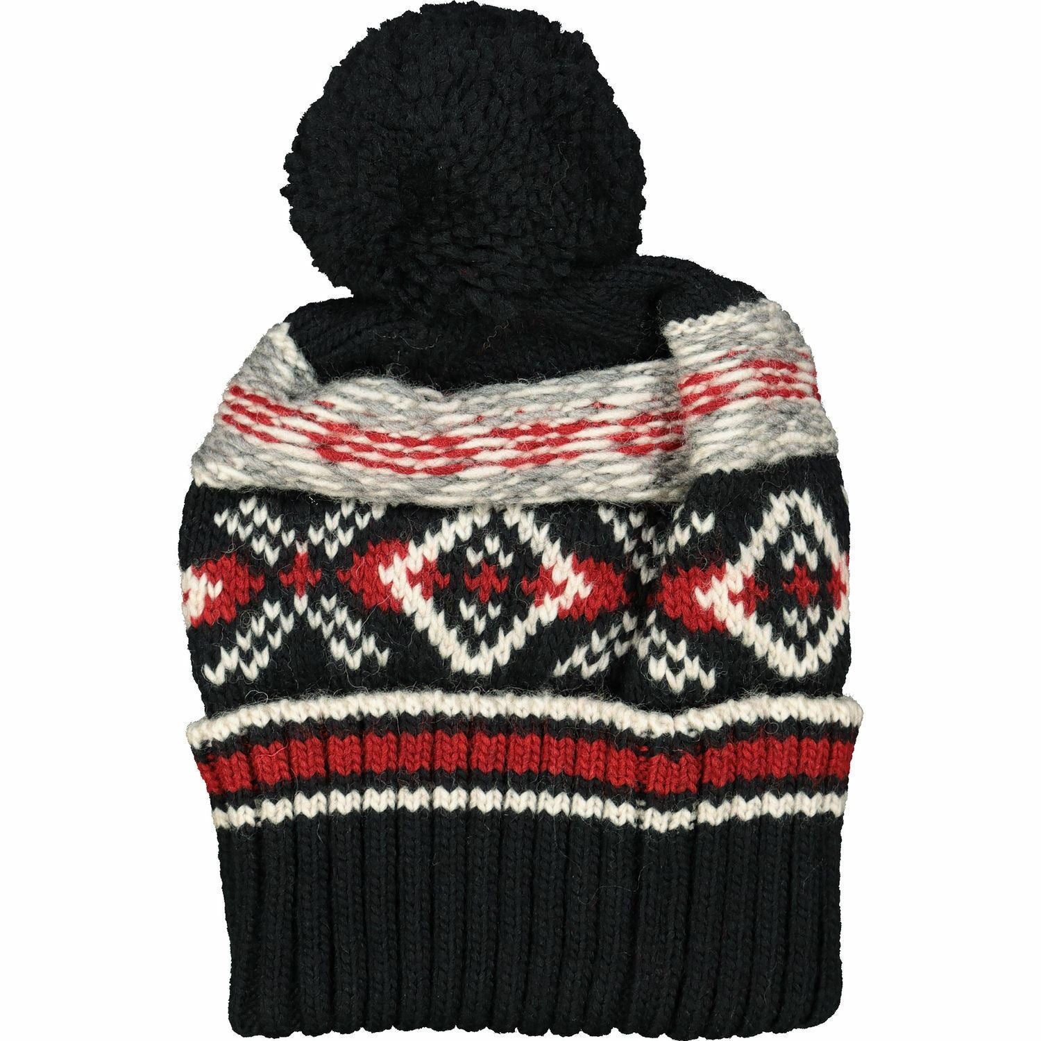 SUPERDRY Men's MALMO Fairisle Knitted Bobble Hat, Dark Navy, One Size