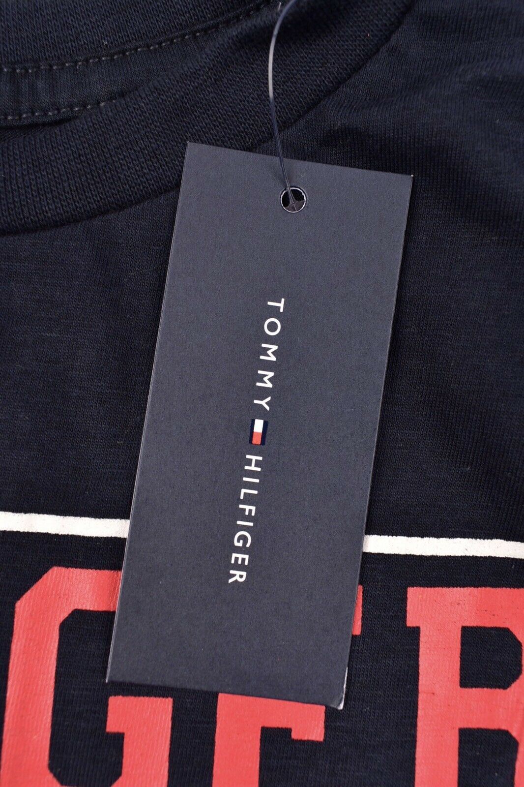 TOMMY HILFIGER Boys' Kids Layered Look Long Sleeve Top, Navy Blue, 4-8 years