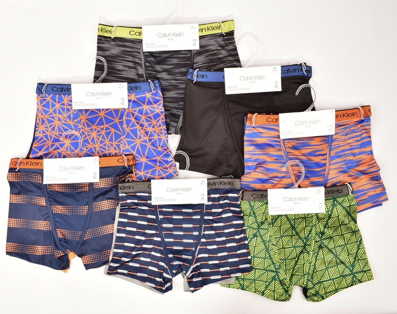 CALVIN KLEIN Boys AIRFX 2pk Boxers 6 y 7 y 8 y 9 y 10 y 11 y 12 y 13 y 14 years
