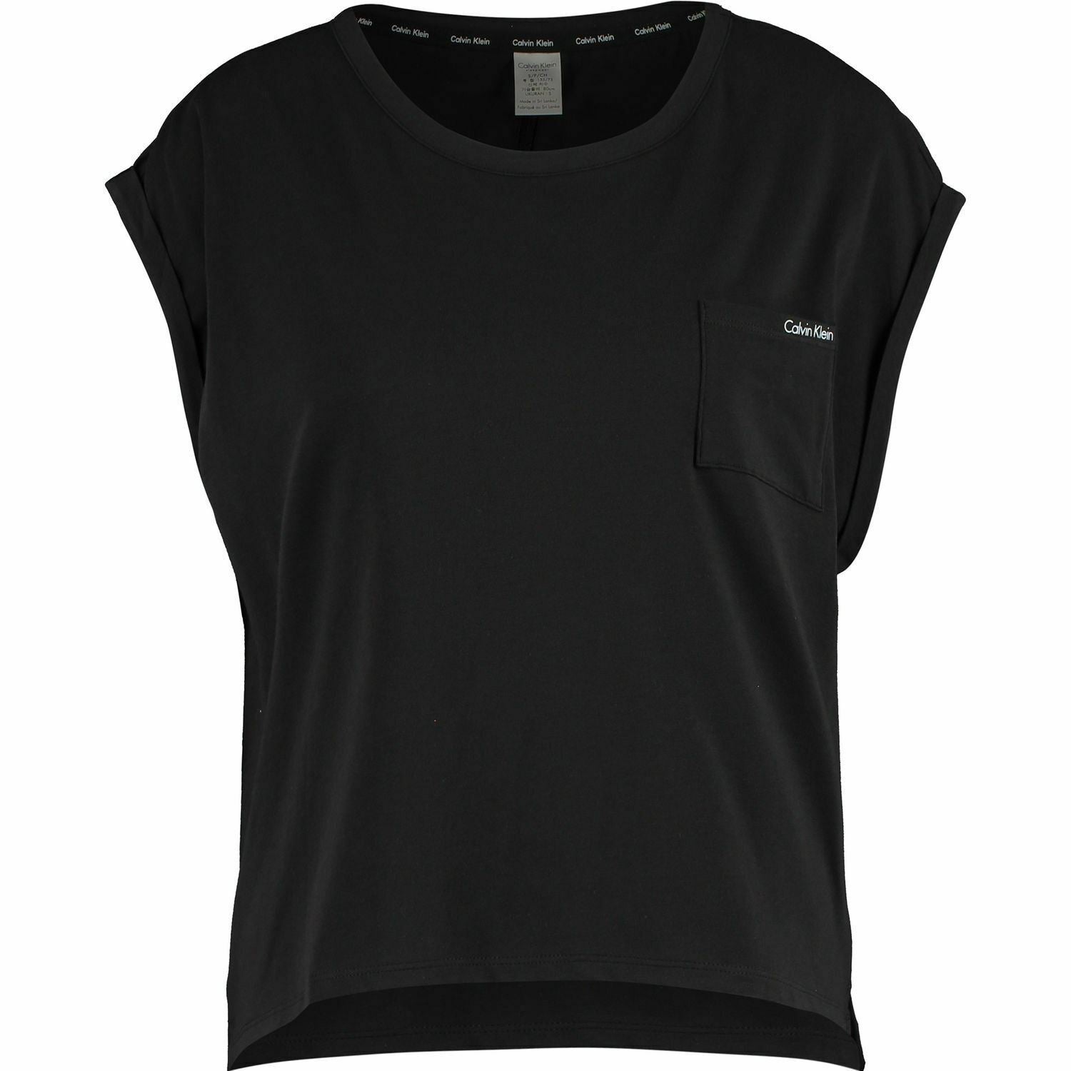 CALVIN KLEIN Women's Black Cropped Loungewear - size M /size L