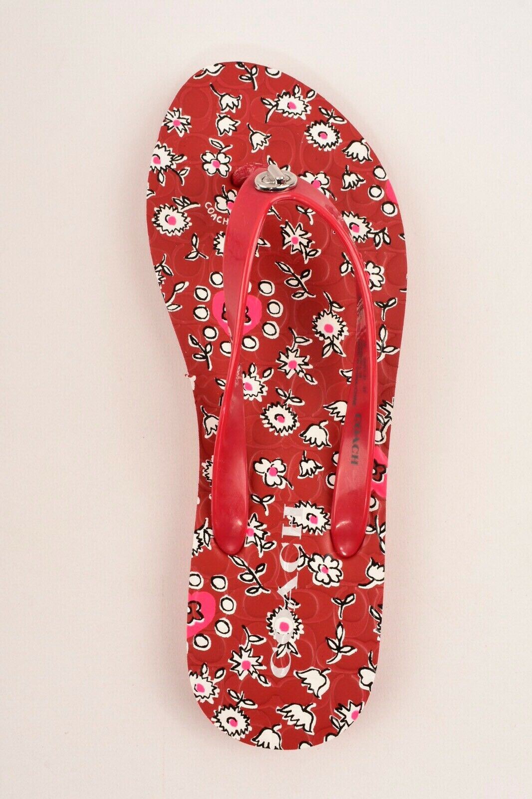 COACH Womens ABBIGAIL Flip Flops Sandals Red UK 2.5 UK 3.5 UK 4.5 UK 5.5 UK 6.5