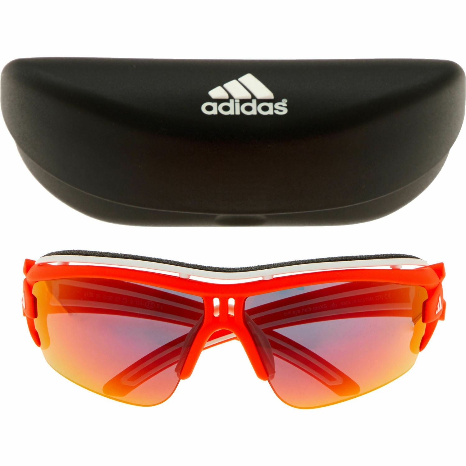 ADIDAS Men's Evil Eye Halfrim Pro XS Sunglasses, Neon Red, Model : A199