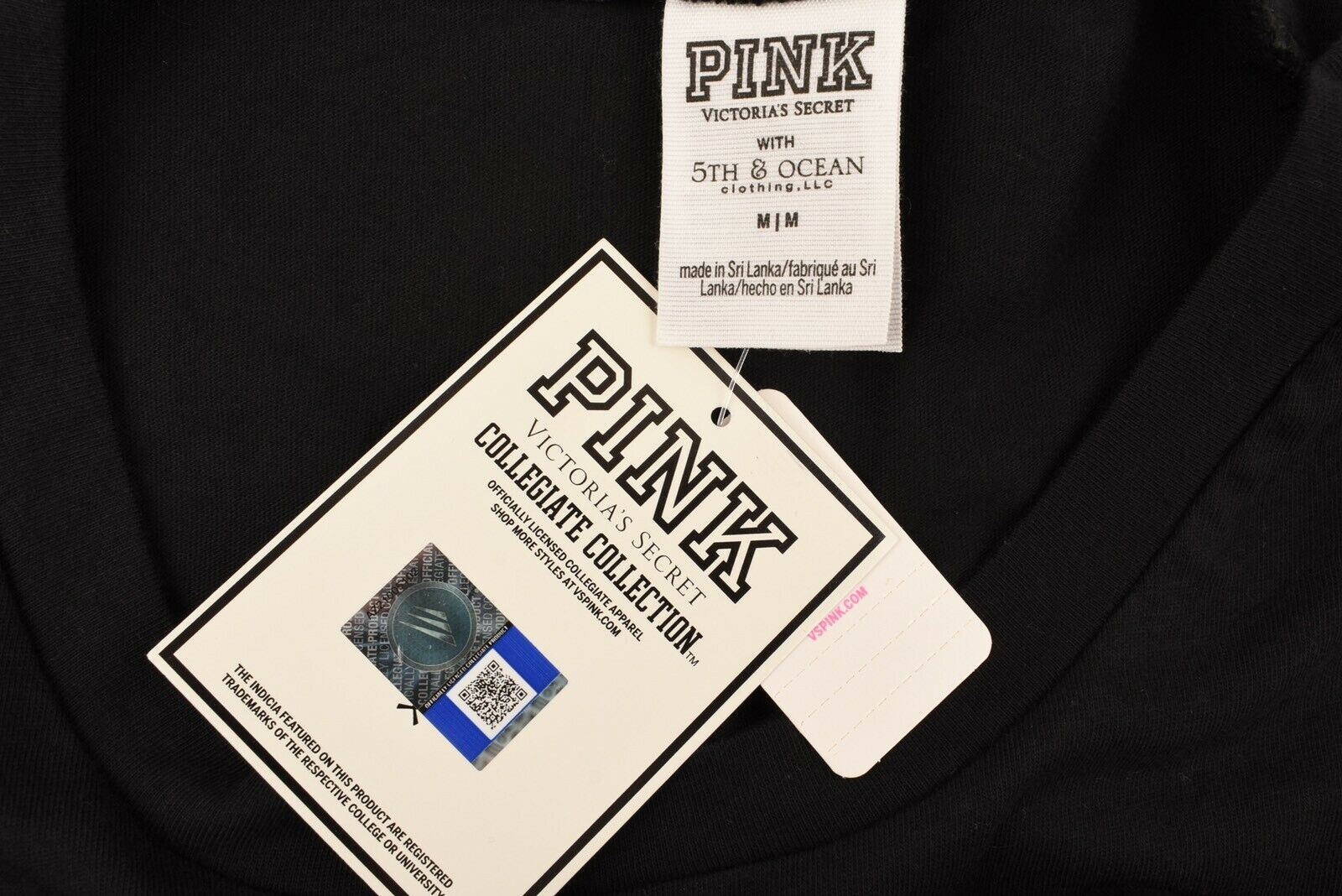 VICTORIA'S SECRET PINK Women's Tigers T-shirt Dress Black/Yellow size M