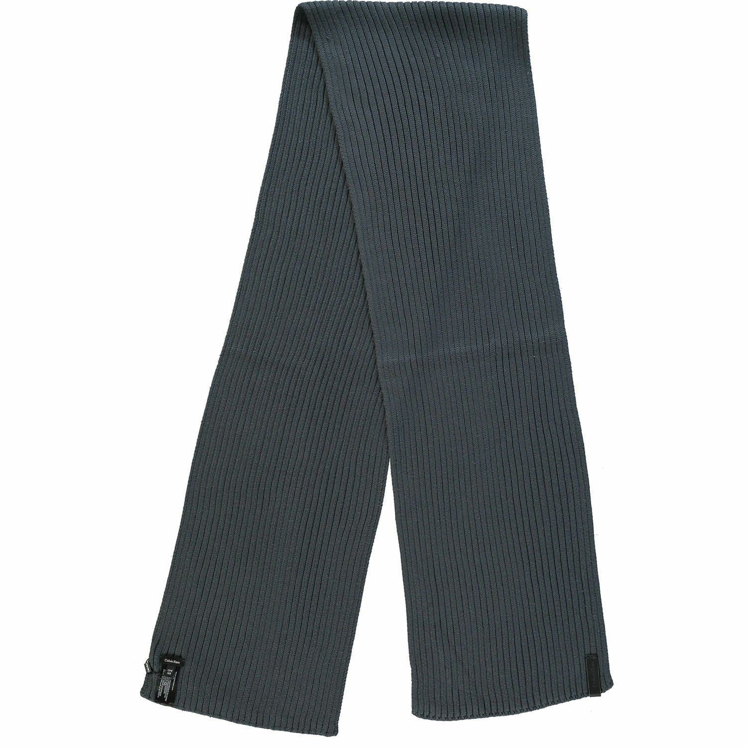 Mens Calvin Klein Dark Shadow Prussian Blue/Grey Cashmere Blend Scarf