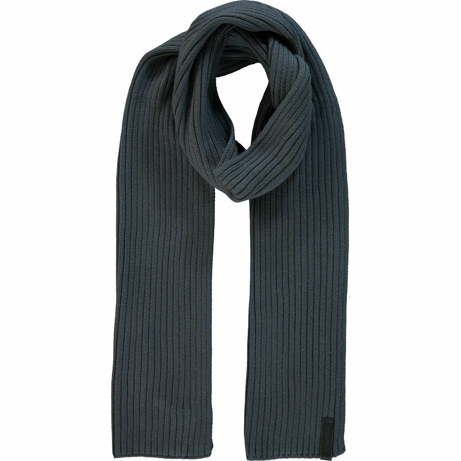 Mens Calvin Klein Dark Shadow Prussian Blue/Grey Cashmere Blend Scarf