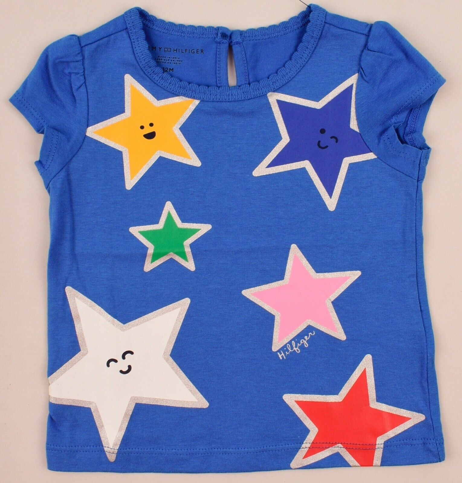 TOMMY HILFIGER Baby Girls' Star Print Blue Top, 24M