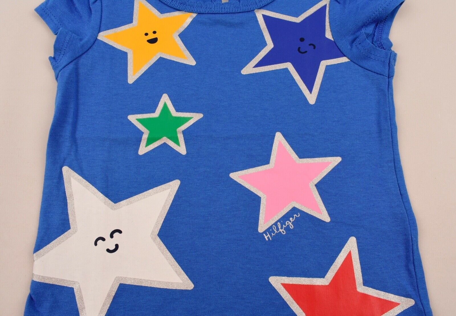 TOMMY HILFIGER Baby Girls' Star Print Blue Top, 24M