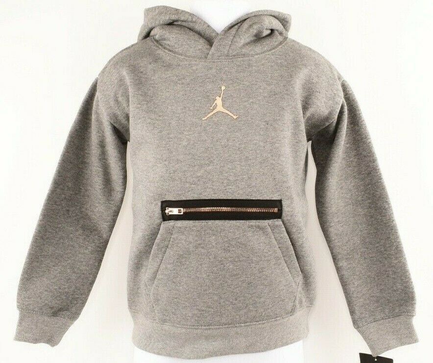 NIKE AIR JORDAN Boys' LIMITED EDITION Grey Pullover Hoodie 5 y /6 y /7 years